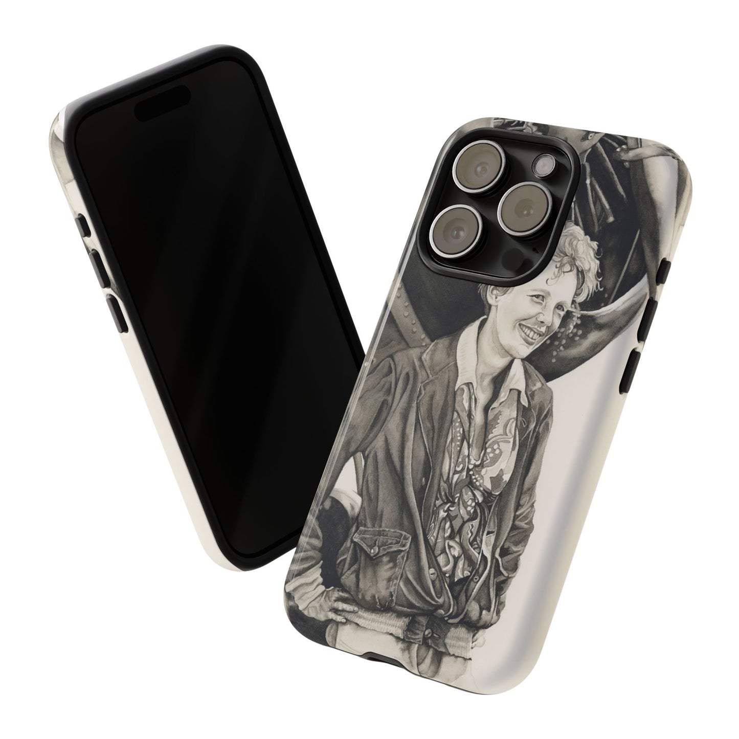 Adventure Spirit Phone Case with Vintage Pilot Design - Watercolor Art by Sarah Whyte