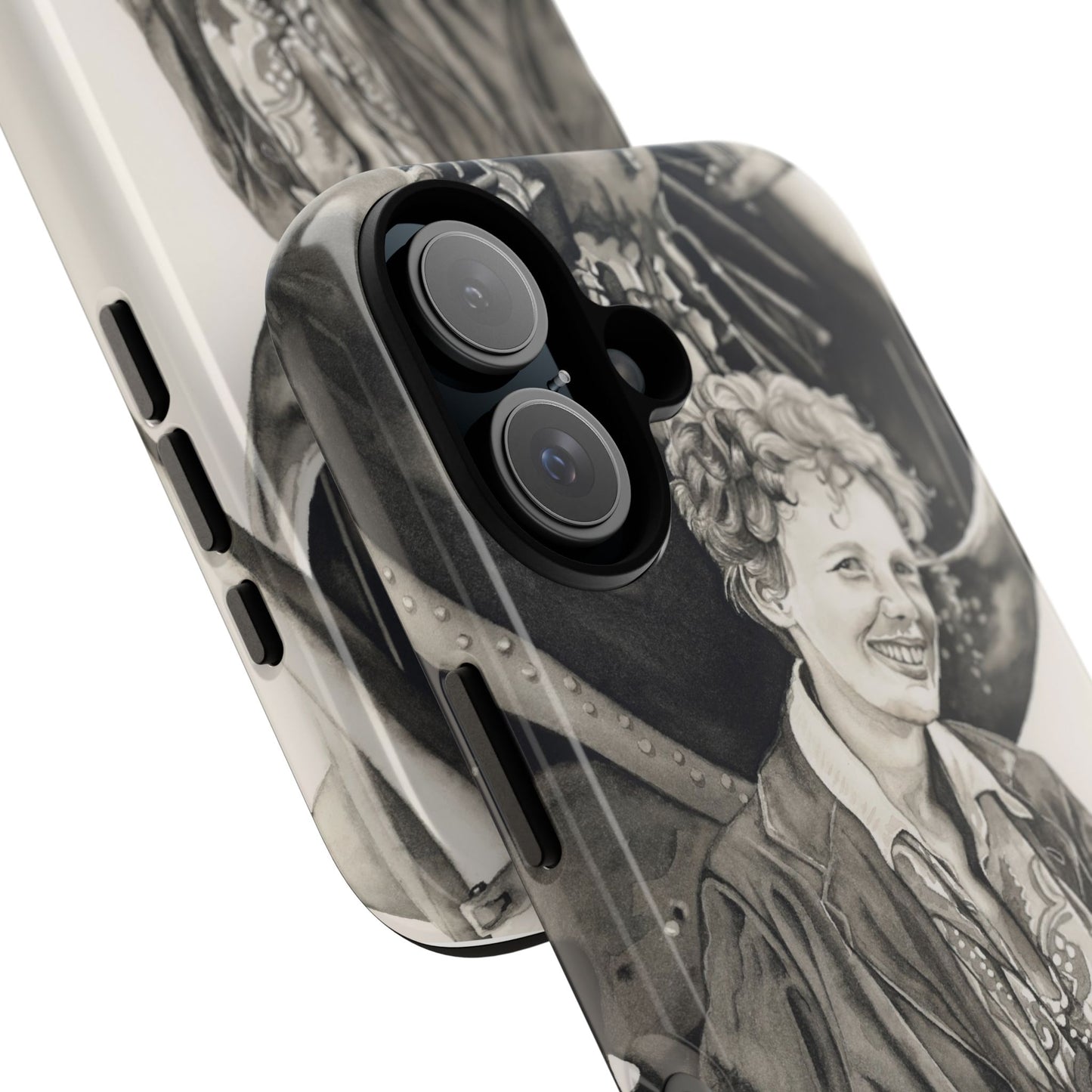 Adventure Spirit Phone Case with Vintage Pilot Design - Watercolor Art by Sarah Whyte