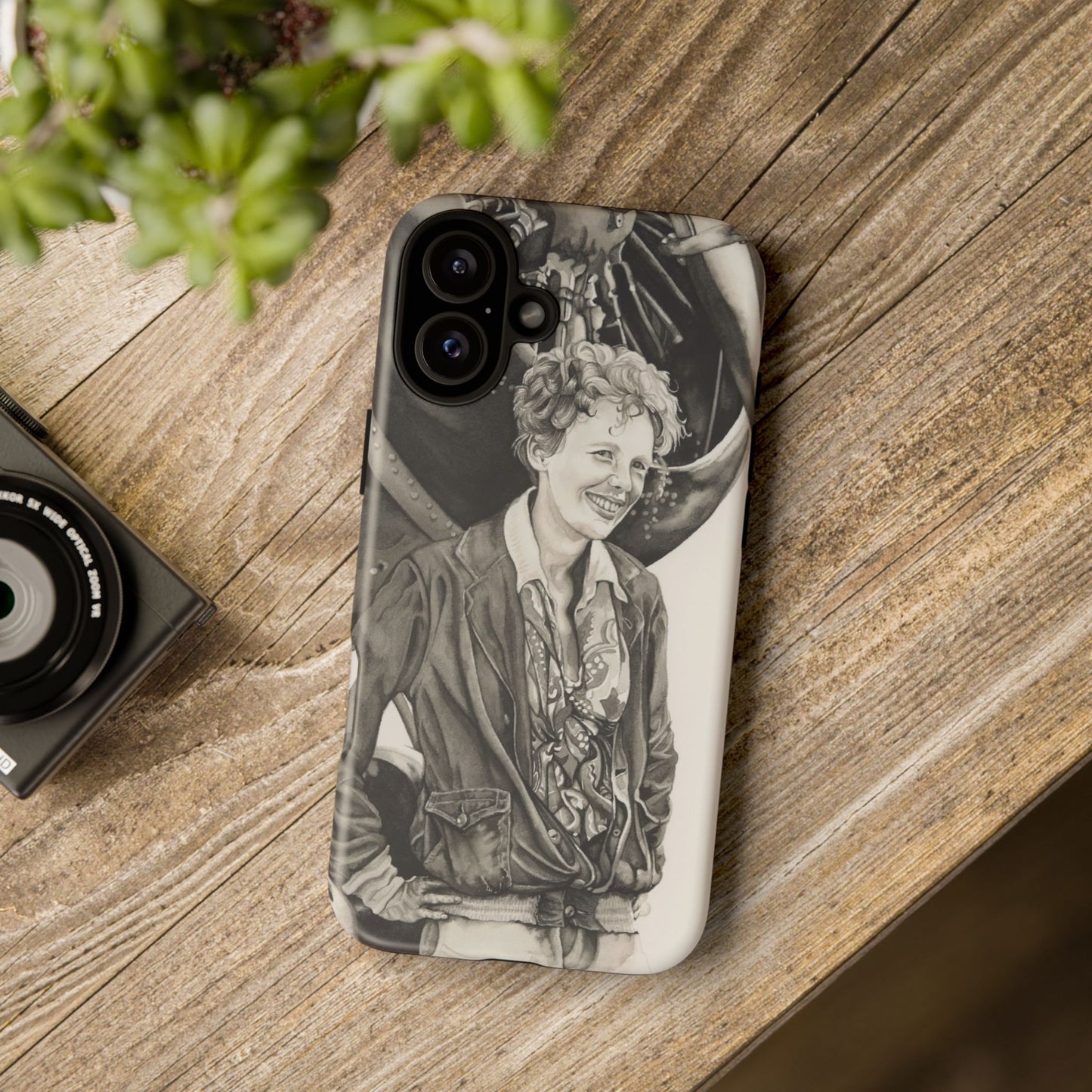 Adventure Spirit Phone Case with Vintage Pilot Design - Watercolor Art by Sarah Whyte
