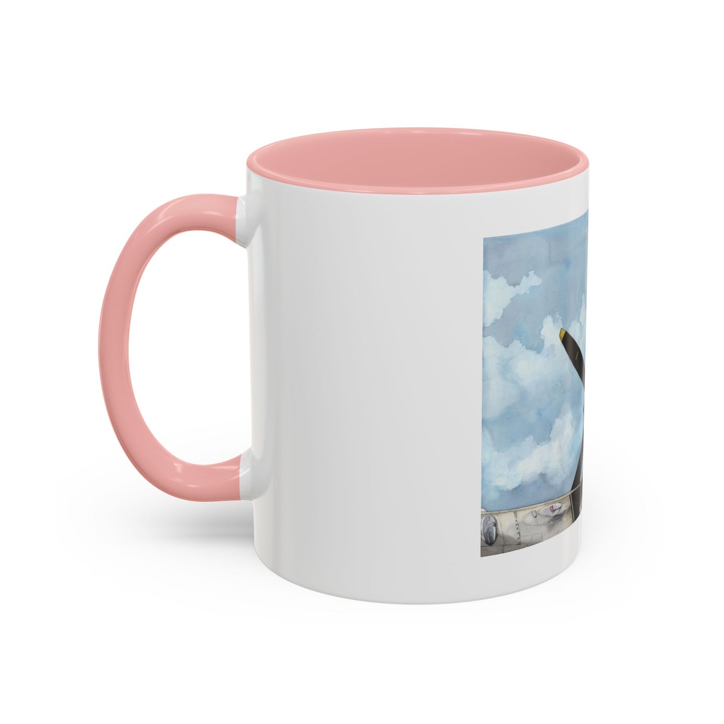 Vintage Airplane Accent Coffee Mug - 11oz & 15oz - Aviation Art Print