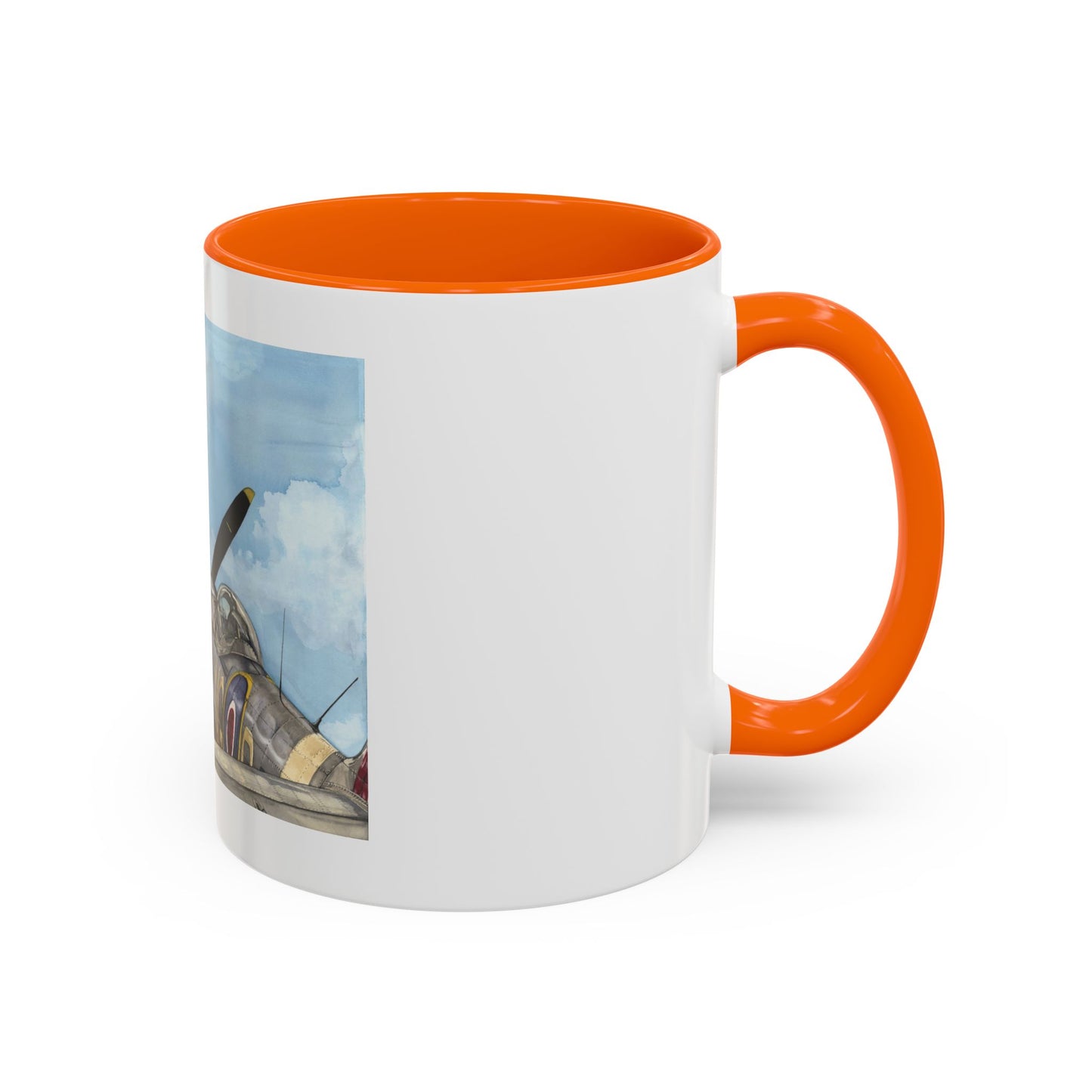 Vintage Airplane Accent Coffee Mug - 11oz & 15oz - Aviation Art Print
