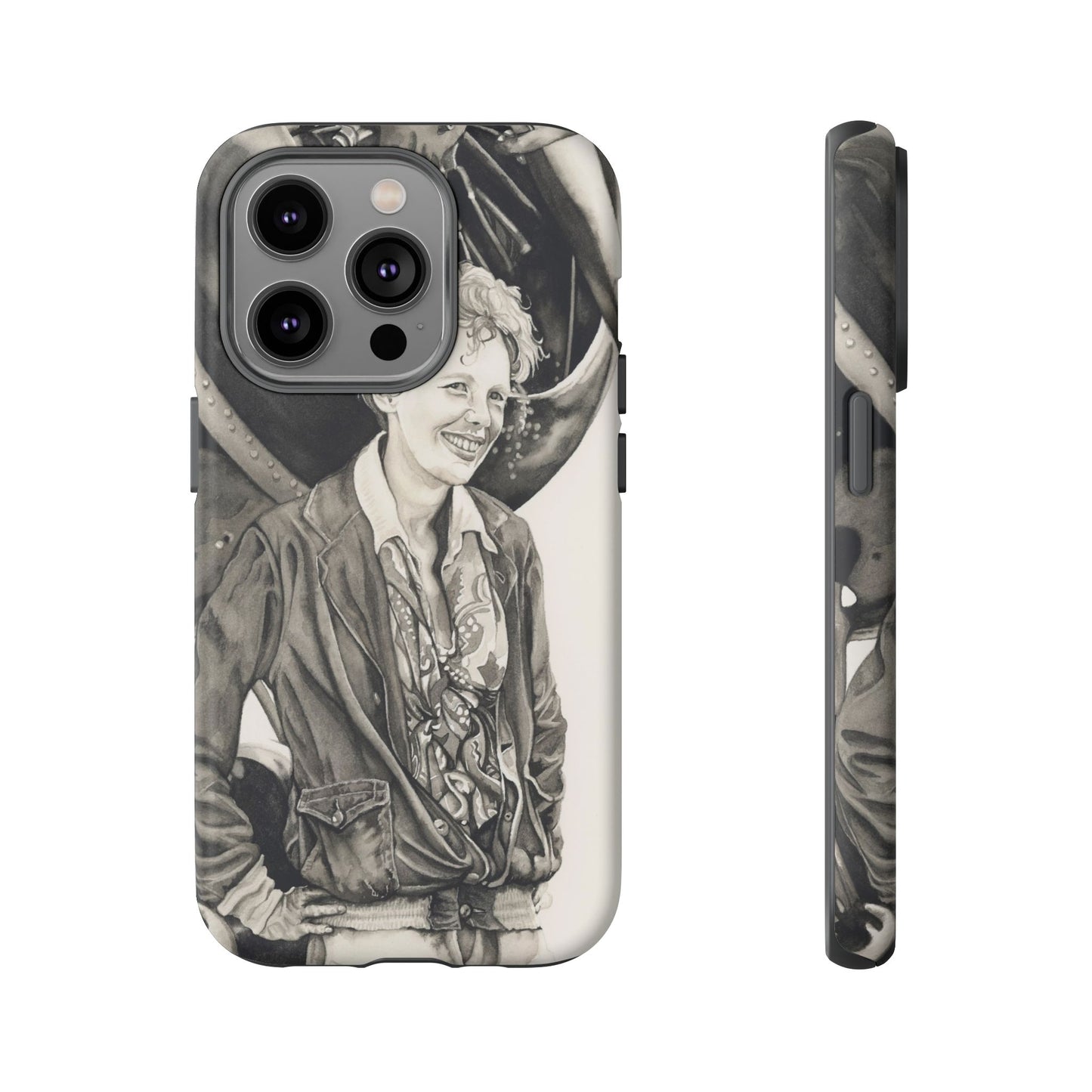 Adventure Spirit Phone Case with Vintage Pilot Design - Watercolor Art by Sarah Whyte