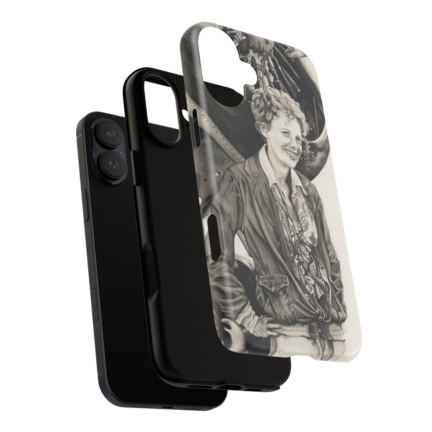 Adventure Spirit Phone Case with Vintage Pilot Design - Watercolor Art by Sarah Whyte