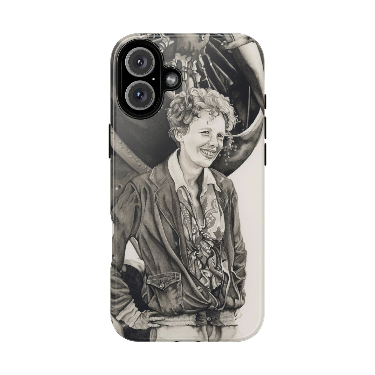 Adventure Spirit Phone Case with Vintage Pilot Design - Watercolor Art by Sarah Whyte