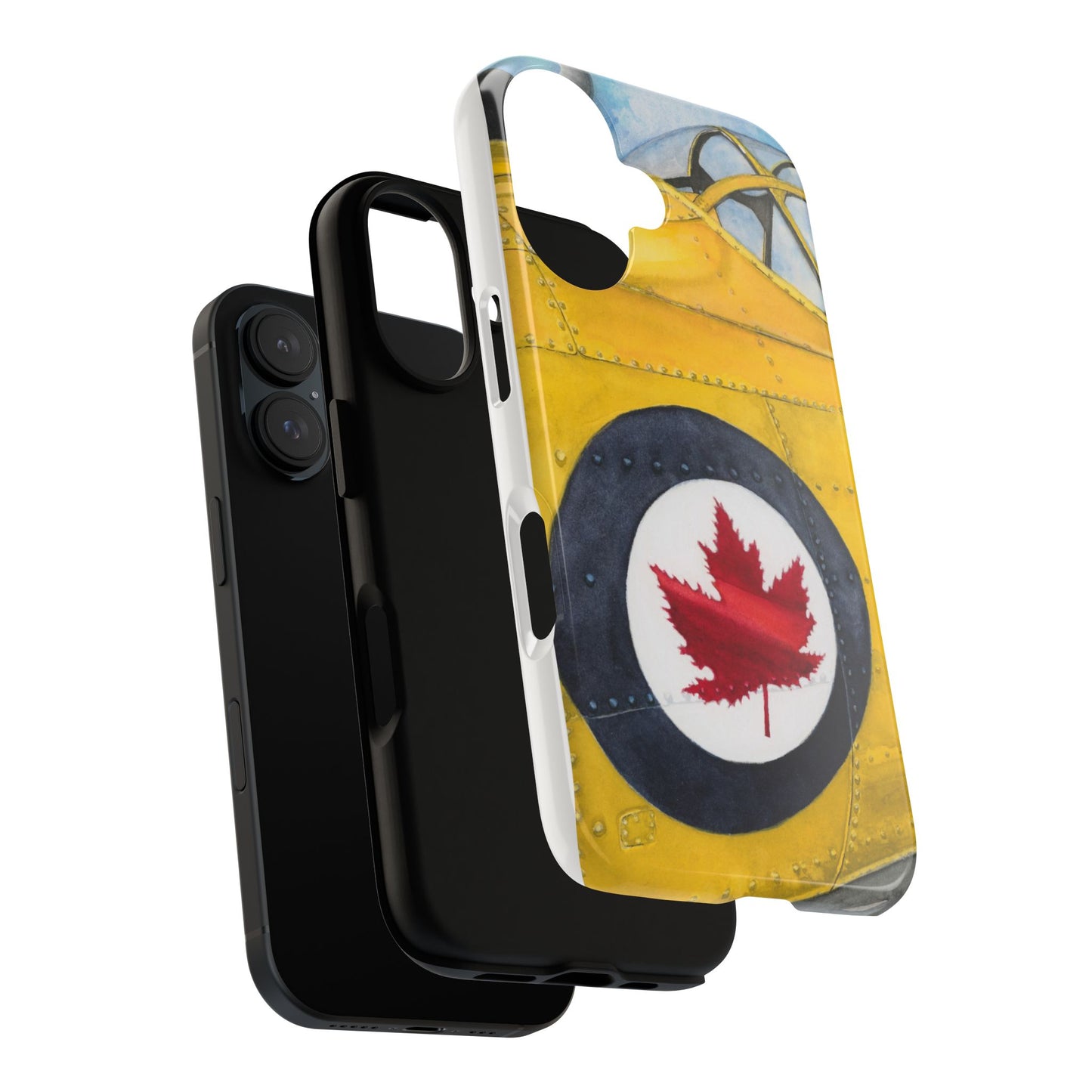 Canadian Vintage Airplane Phone Case - Tough Cases with Maple Leaf Design - Aviation Art Print
