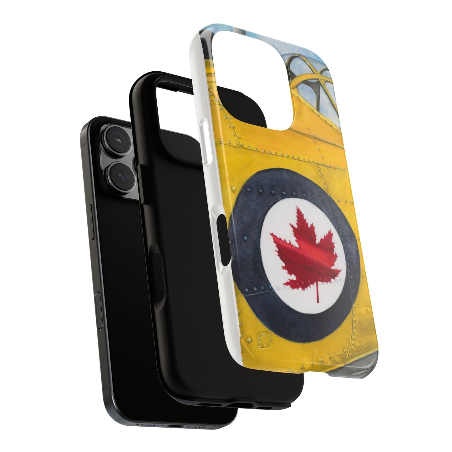 Canadian Vintage Airplane Phone Case - Tough Cases with Maple Leaf Design - Aviation Art Print