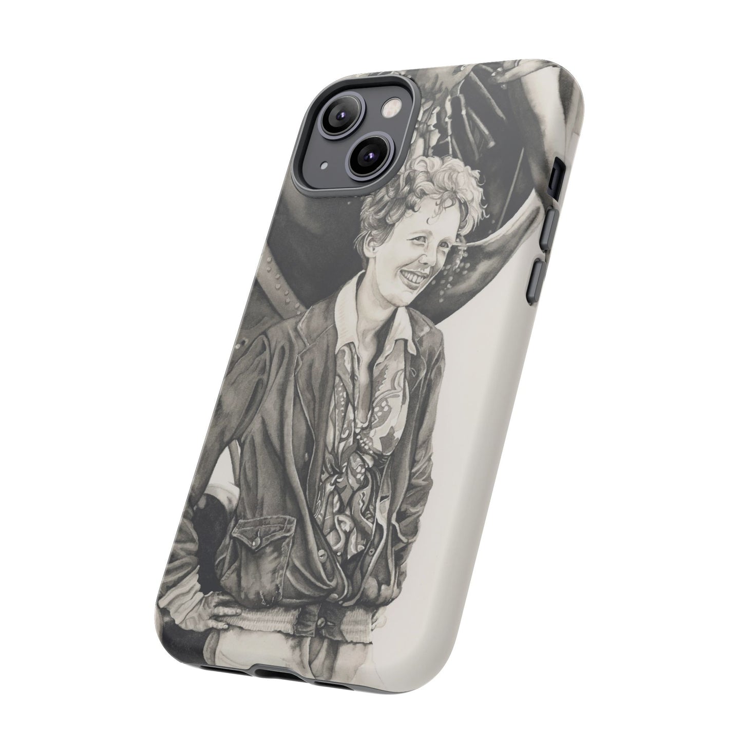 Adventure Spirit Phone Case with Vintage Pilot Design - Watercolor Art by Sarah Whyte