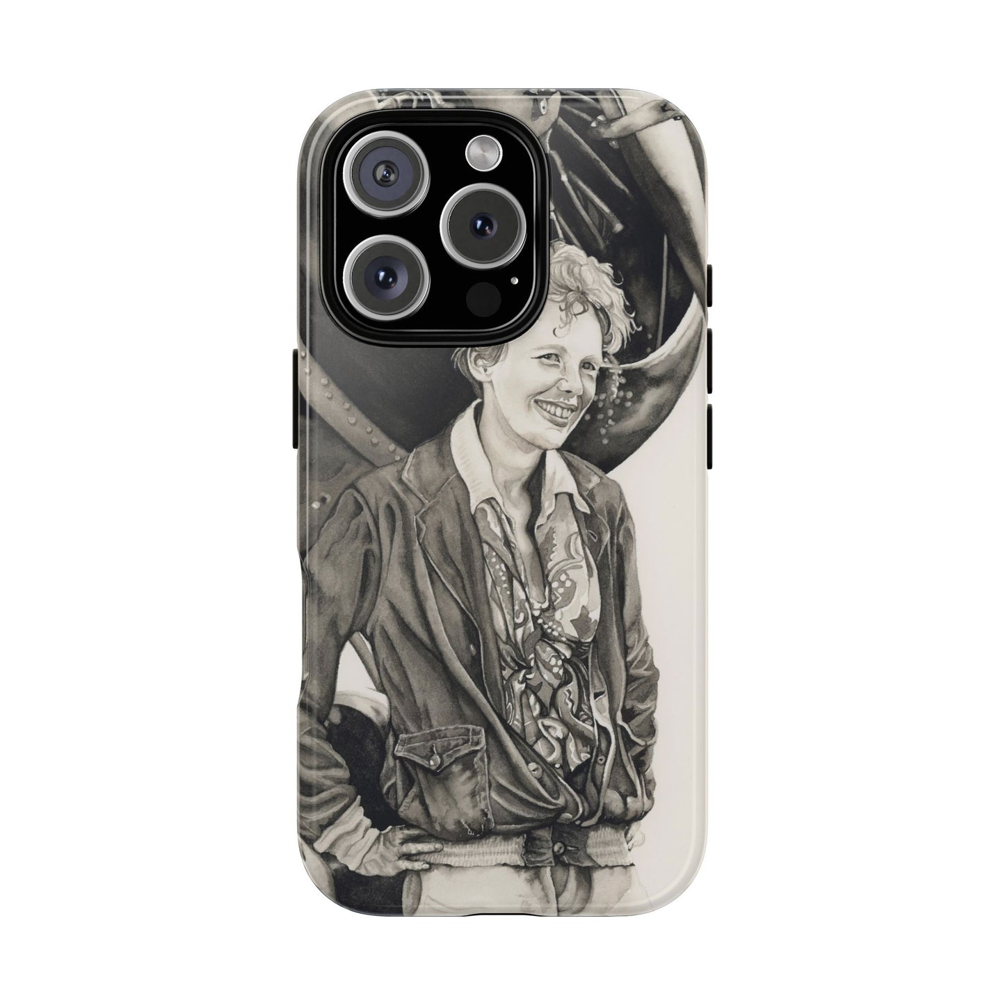 Adventure Spirit Phone Case with Vintage Pilot Design - Watercolor Art by Sarah Whyte