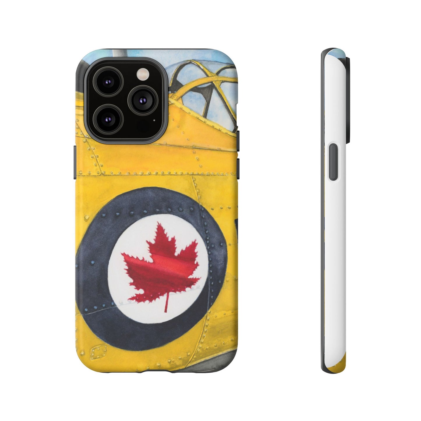 Canadian Vintage Airplane Phone Case - Tough Cases with Maple Leaf Design - Aviation Art Print