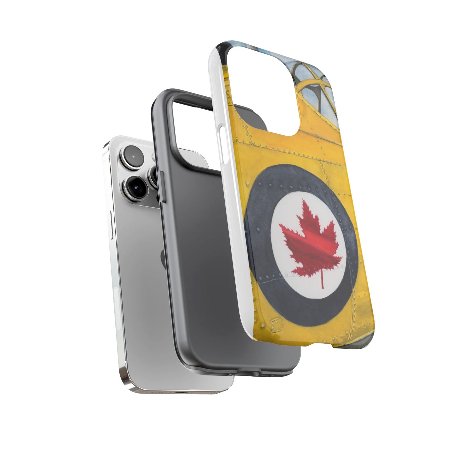 Canadian Vintage Airplane Phone Case - Tough Cases with Maple Leaf Design - Aviation Art Print