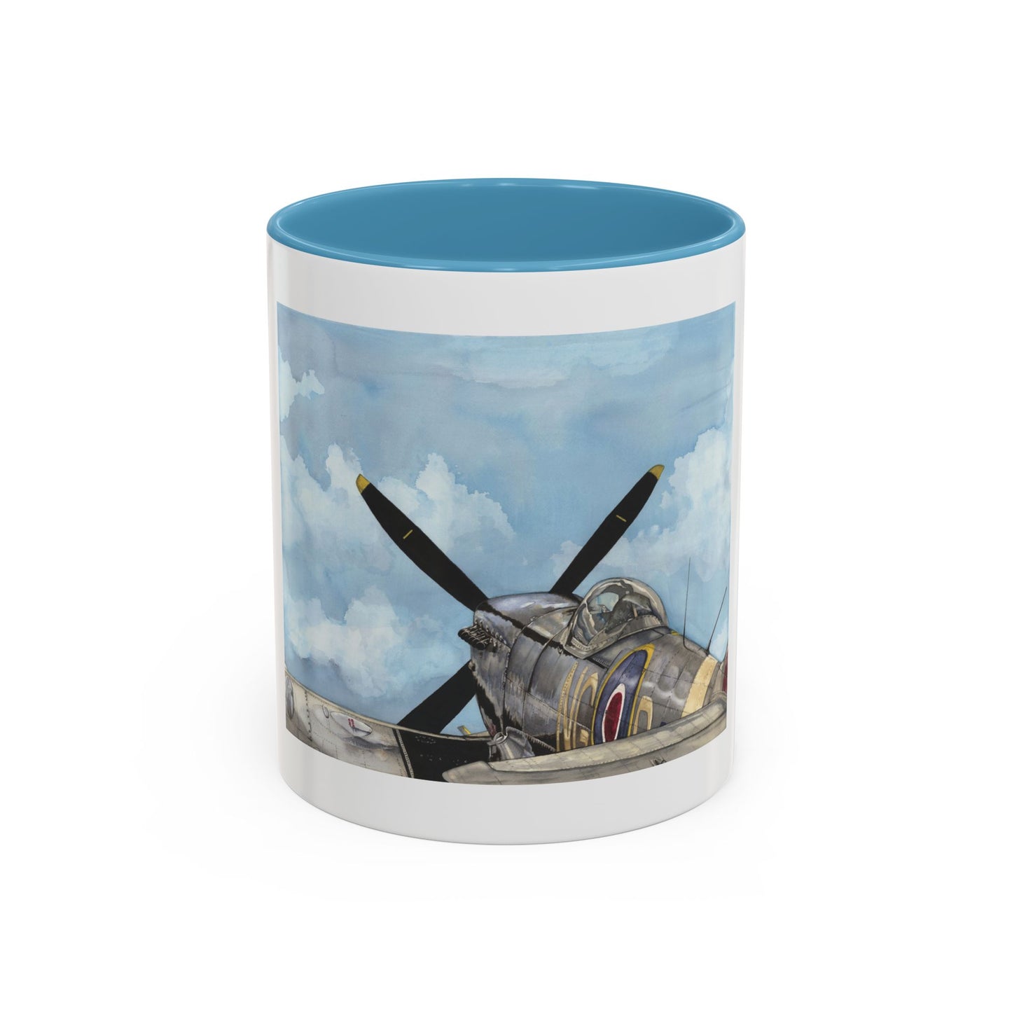 Vintage Airplane Accent Coffee Mug - 11oz & 15oz - Aviation Art Print