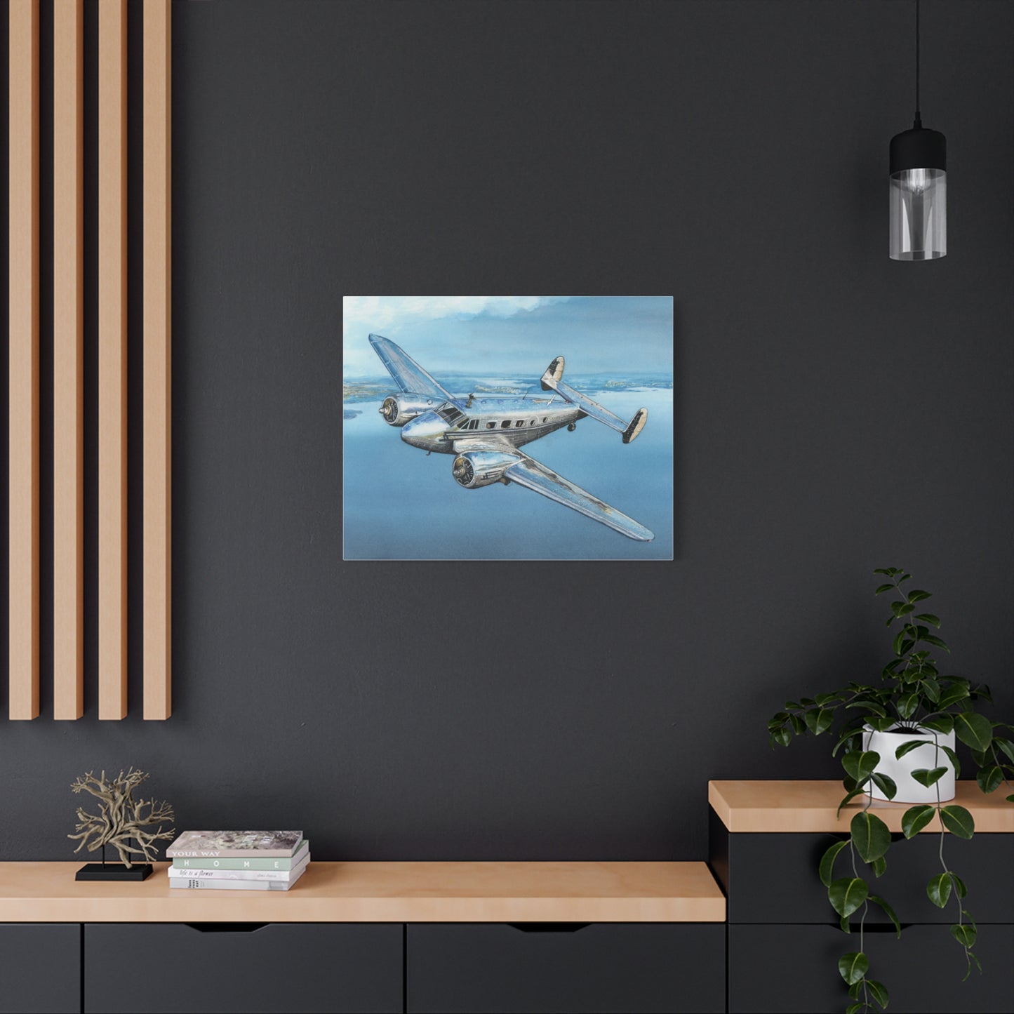 Vintage Airplane Canvas Print – Retro Aviation Wall Art - Aviation Art Print