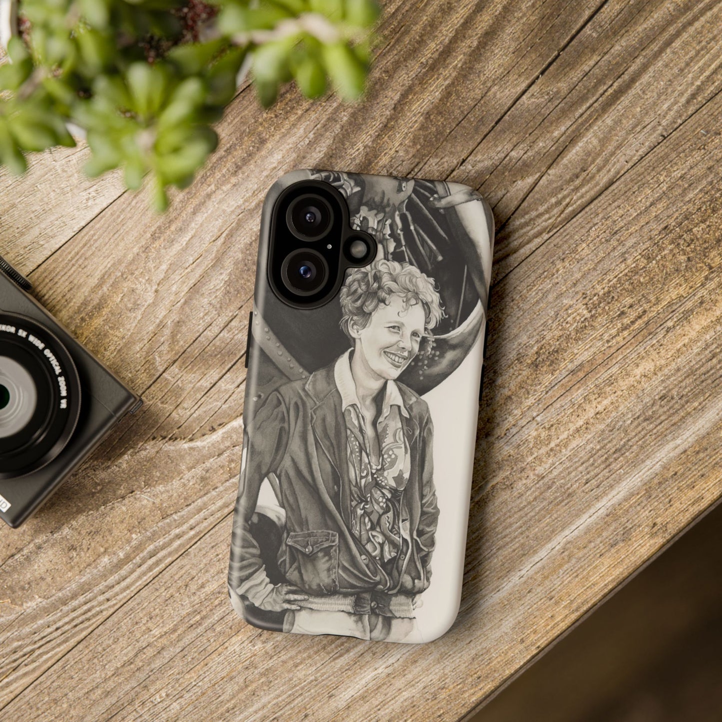 Adventure Spirit Phone Case with Vintage Pilot Design - Watercolor Art by Sarah Whyte