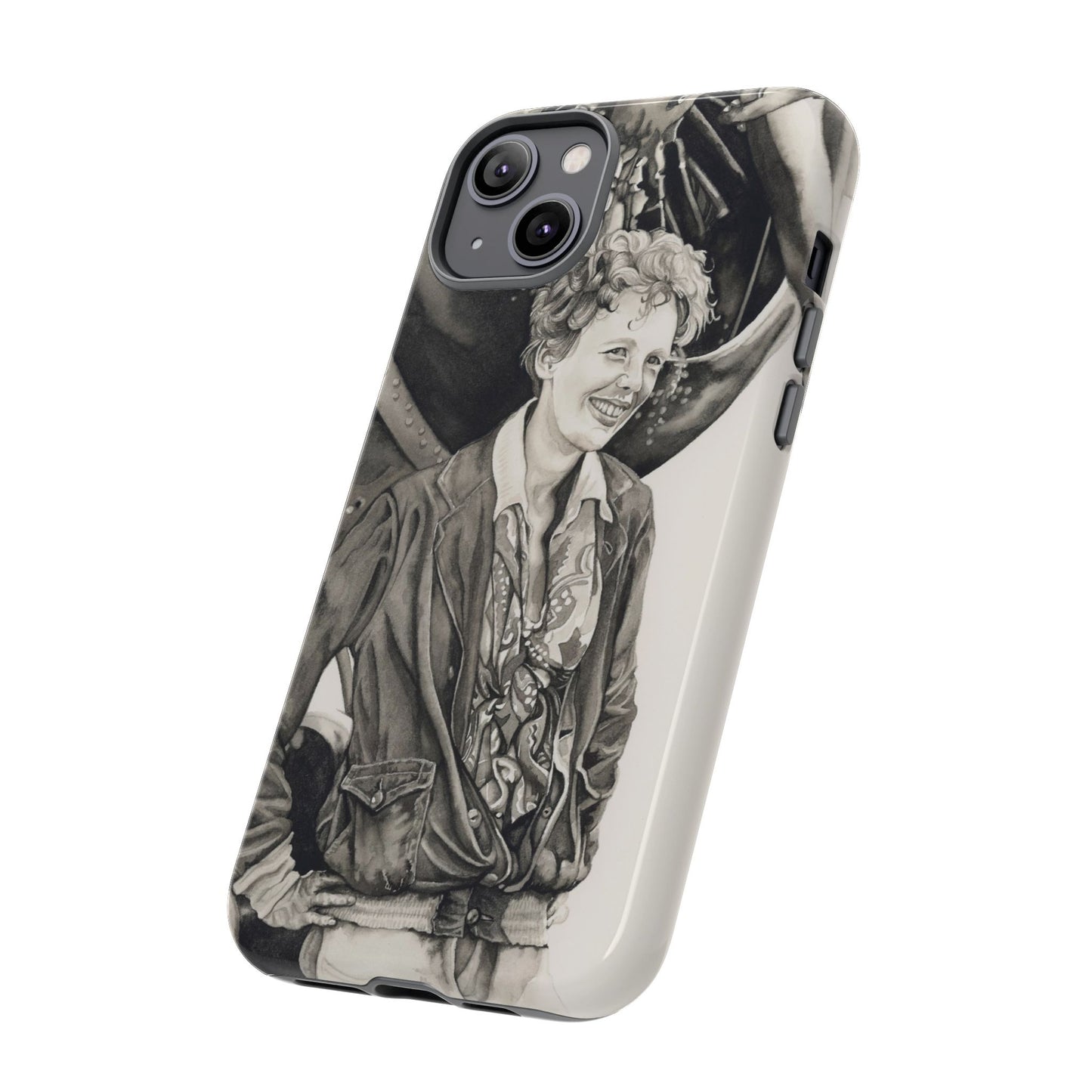 Adventure Spirit Phone Case with Vintage Pilot Design - Watercolor Art by Sarah Whyte