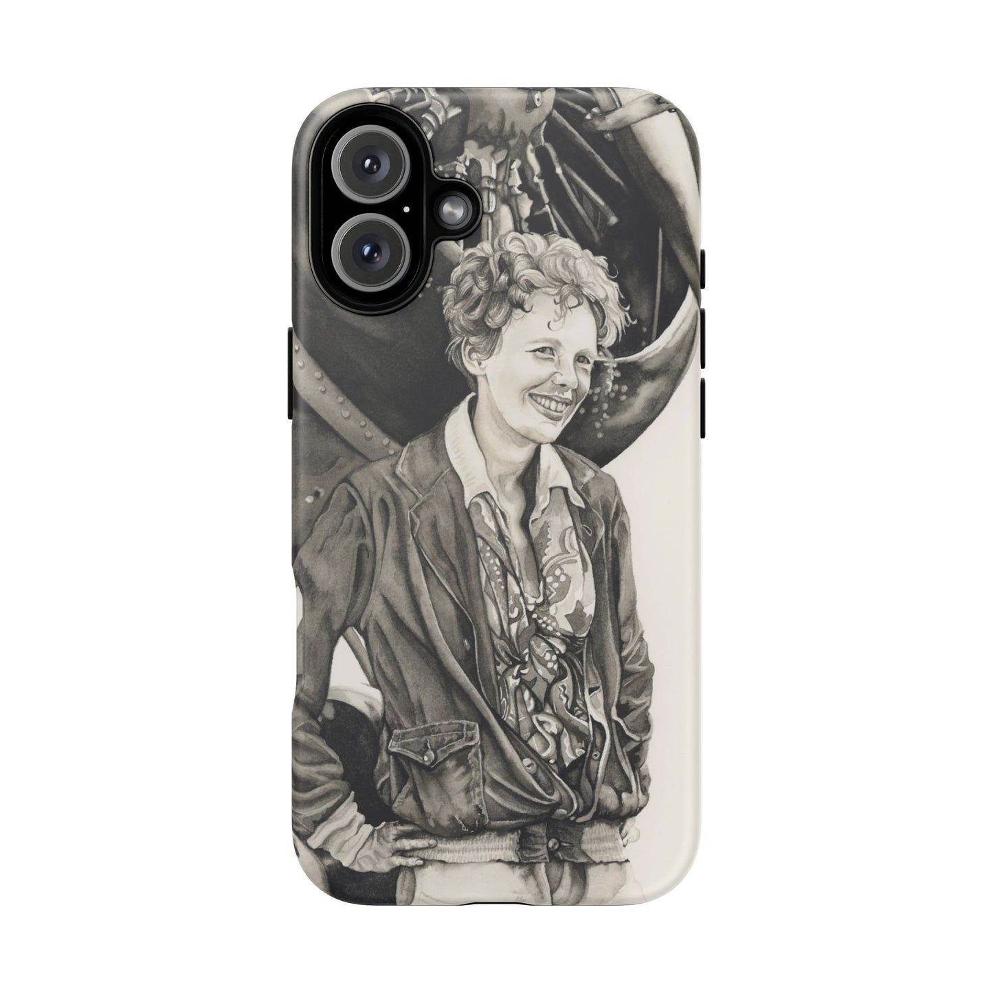Adventure Spirit Phone Case with Vintage Pilot Design - Watercolor Art by Sarah Whyte