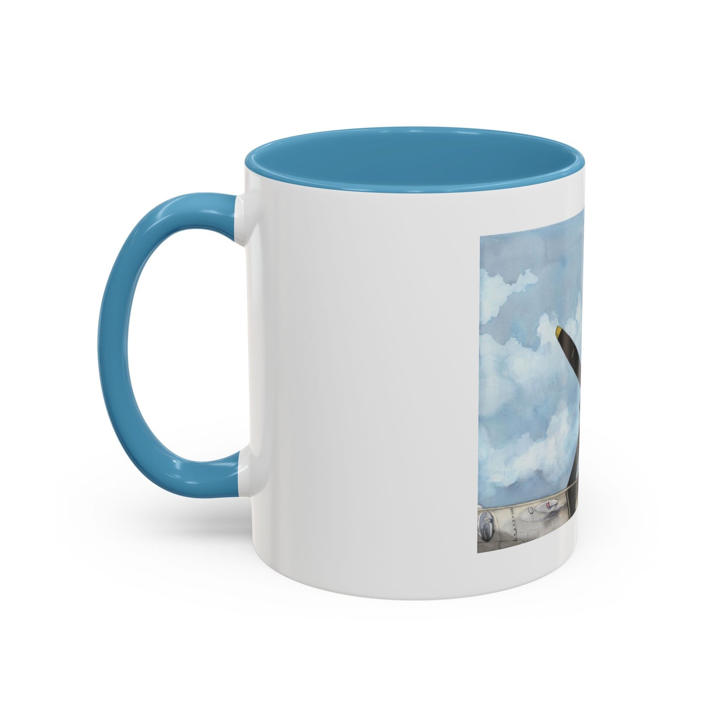 Vintage Airplane Accent Coffee Mug - 11oz & 15oz - Aviation Art Print