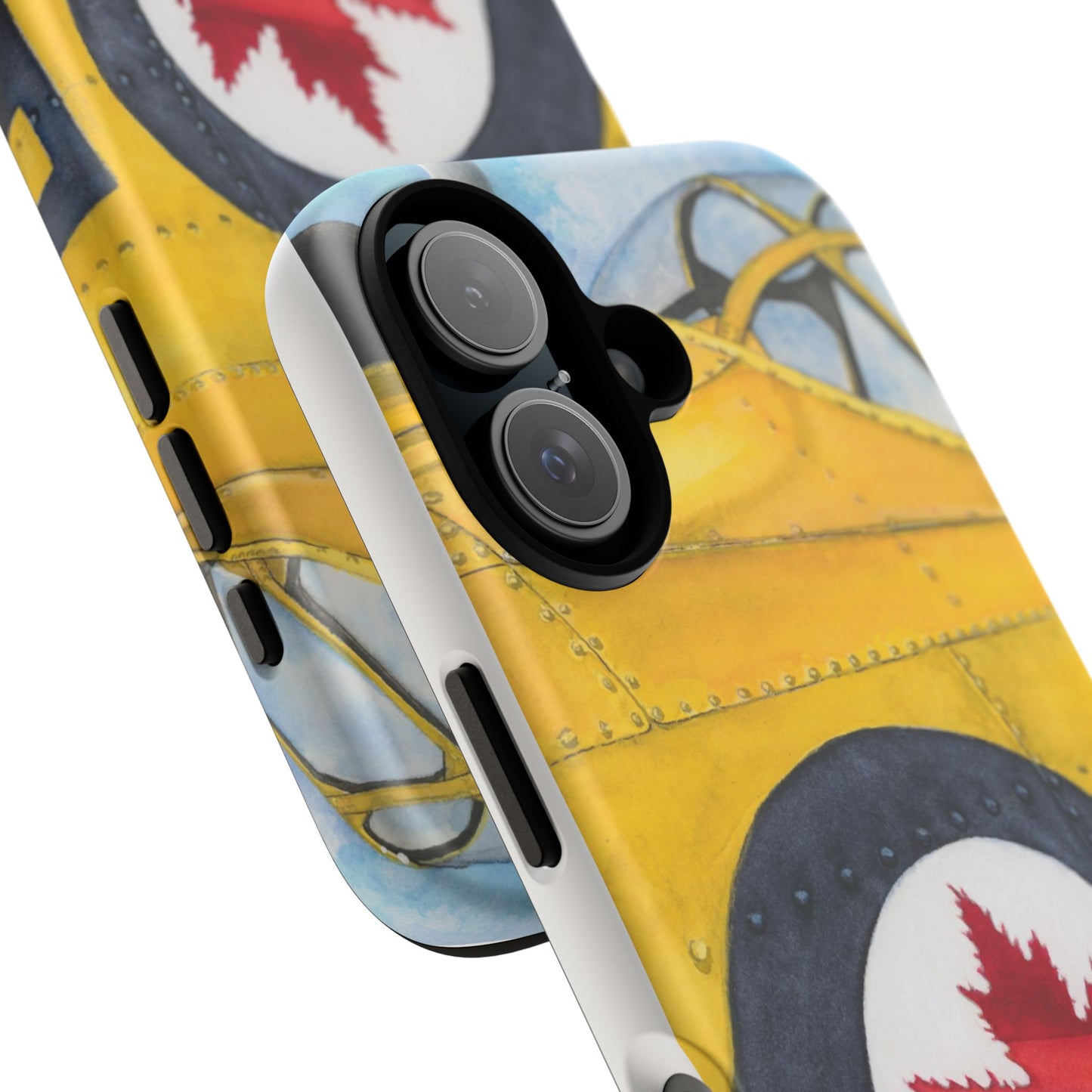 Canadian Vintage Airplane Phone Case - Tough Cases with Maple Leaf Design - Aviation Art Print