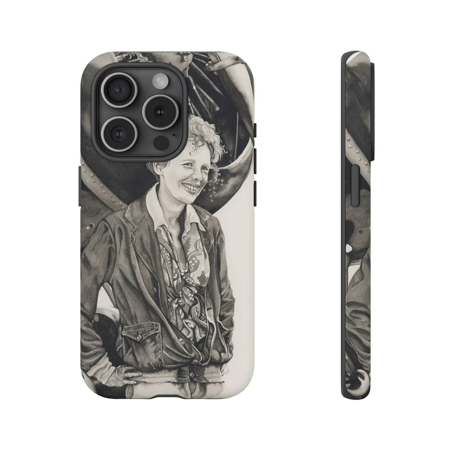 Adventure Spirit Phone Case with Vintage Pilot Design - Watercolor Art by Sarah Whyte