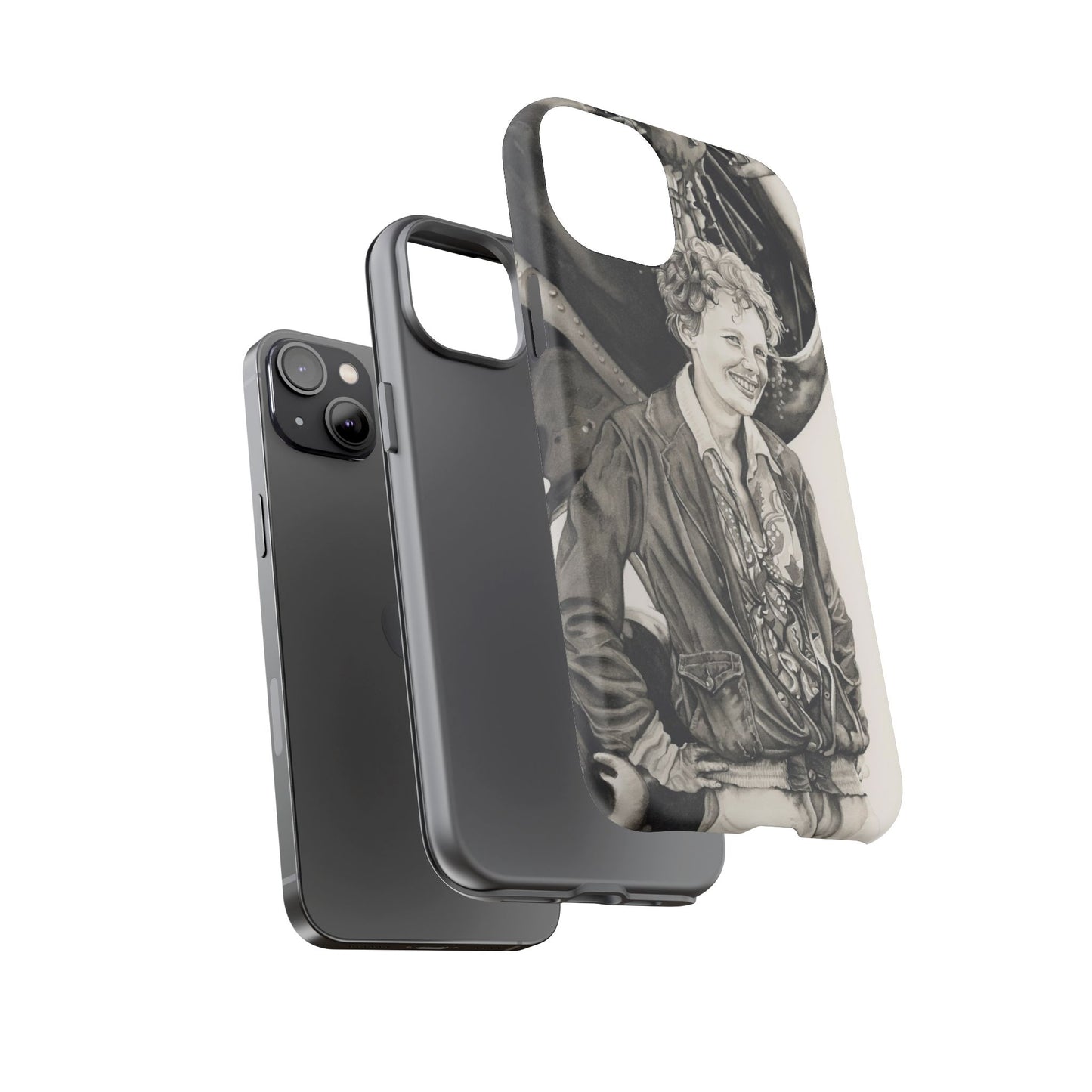 Adventure Spirit Phone Case with Vintage Pilot Design - Watercolor Art by Sarah Whyte