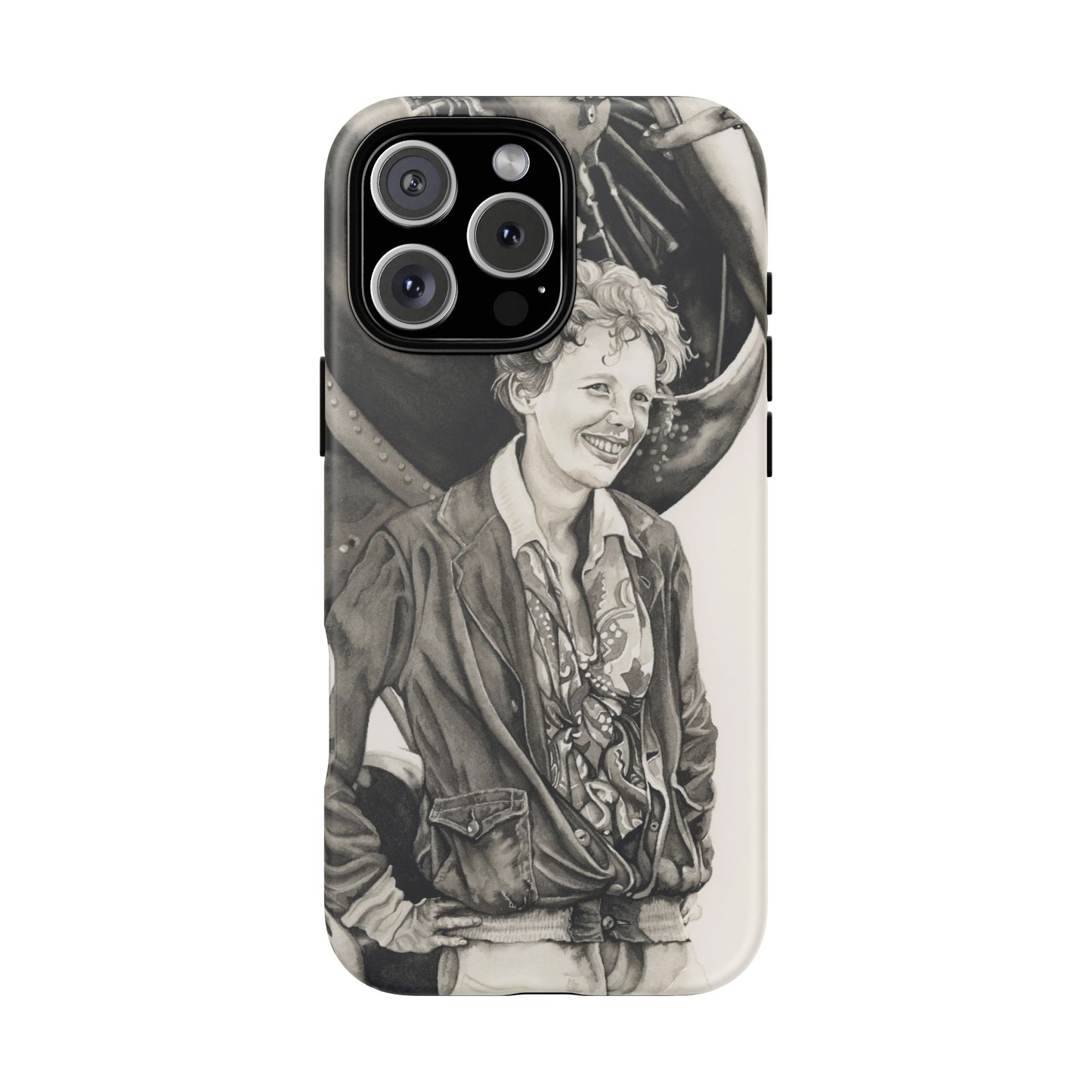 Adventure Spirit Phone Case with Vintage Pilot Design - Watercolor Art by Sarah Whyte