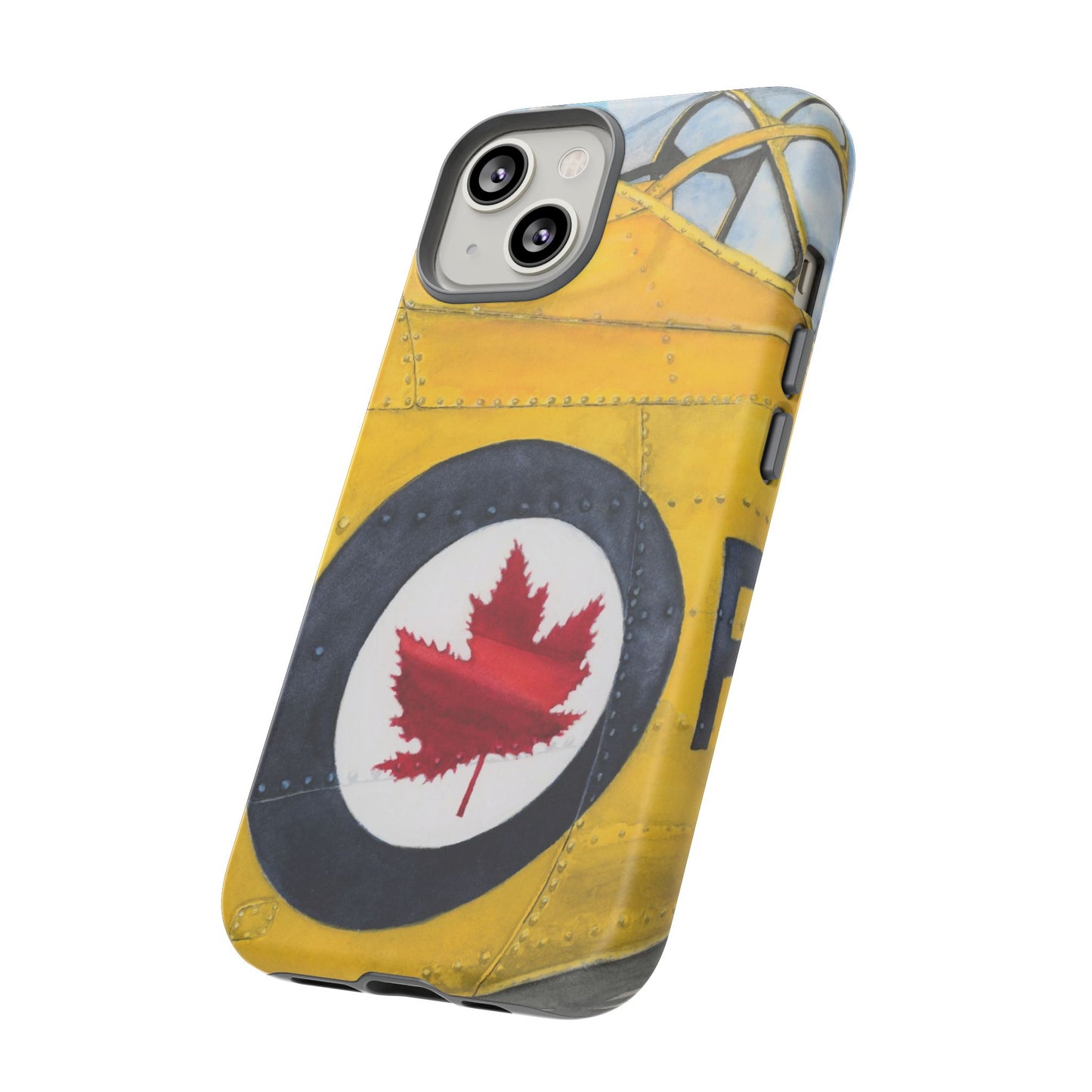 Canadian Vintage Airplane Phone Case - Tough Cases with Maple Leaf Design - Aviation Art Print