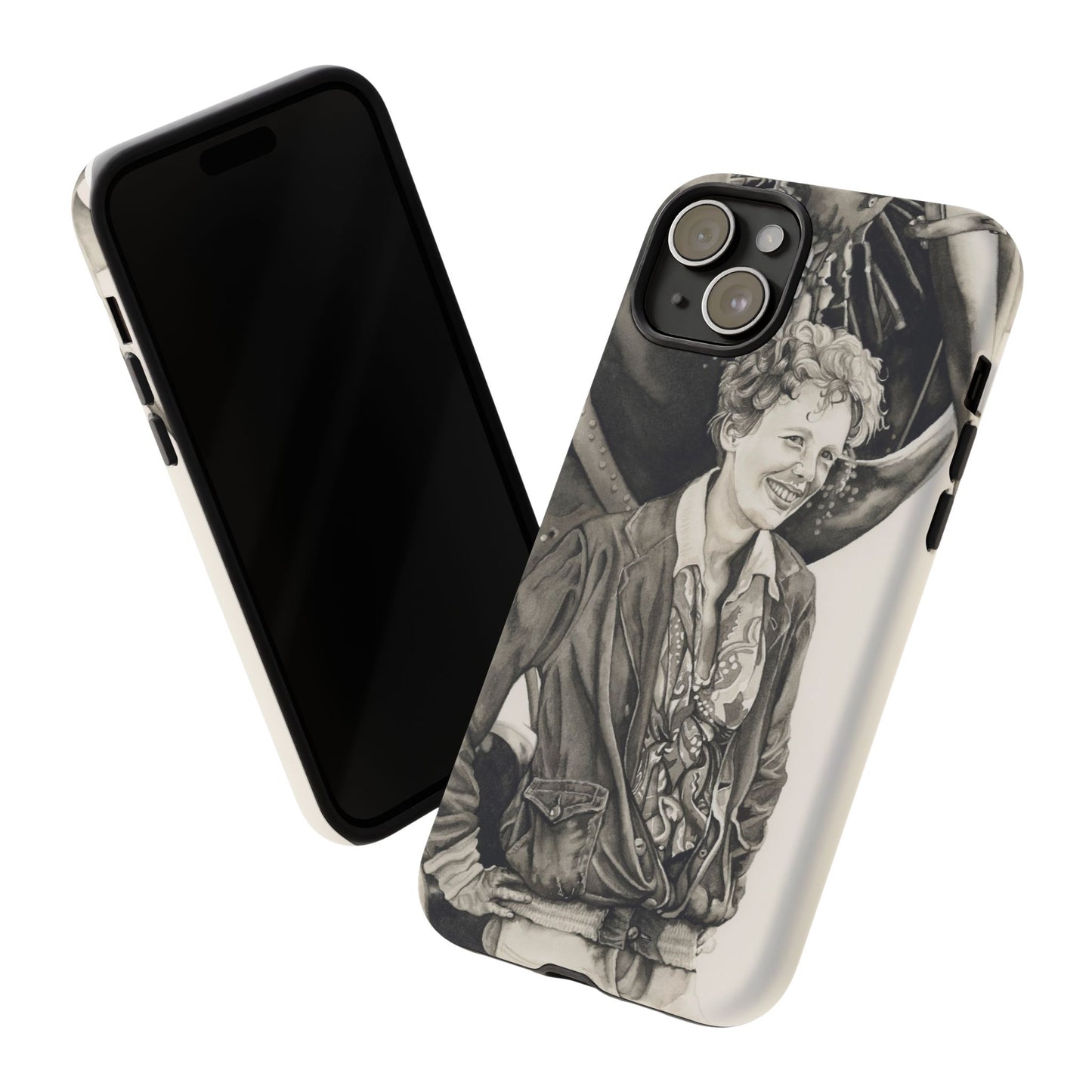 Adventure Spirit Phone Case with Vintage Pilot Design - Watercolor Art by Sarah Whyte