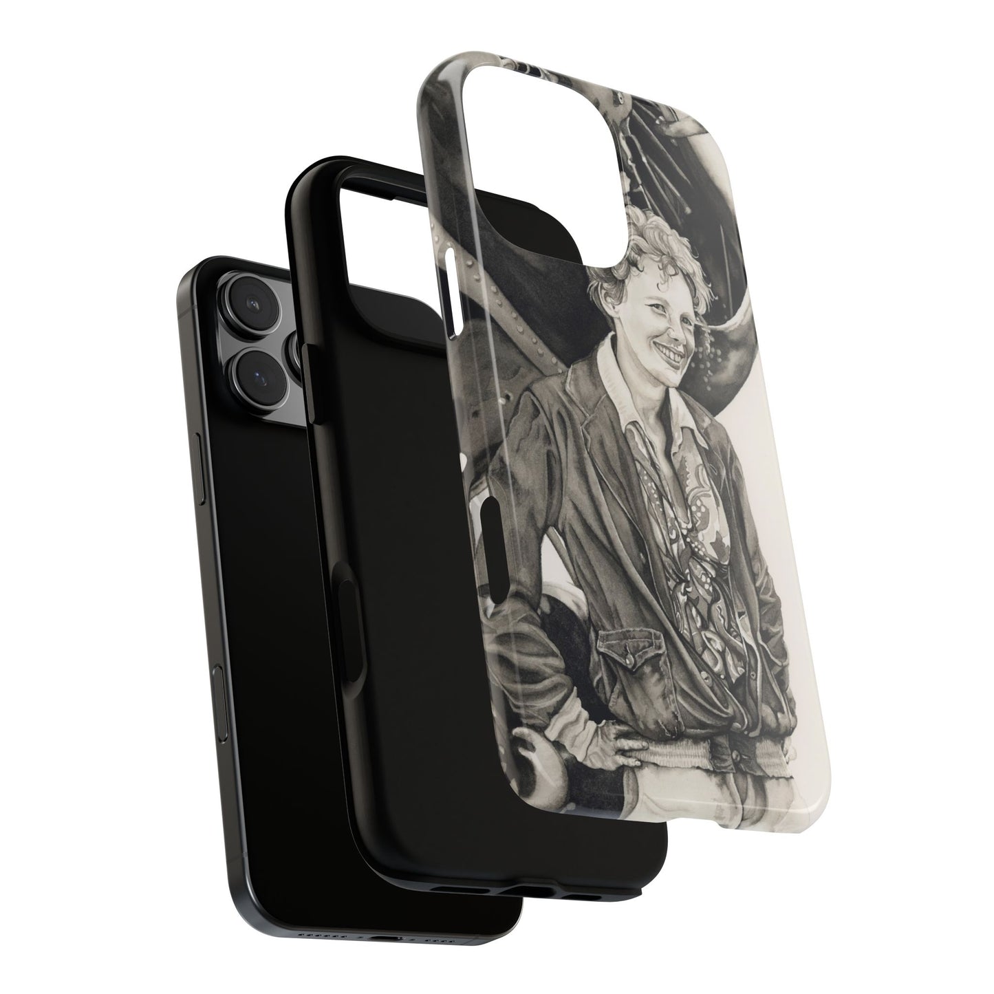 Adventure Spirit Phone Case with Vintage Pilot Design - Watercolor Art by Sarah Whyte