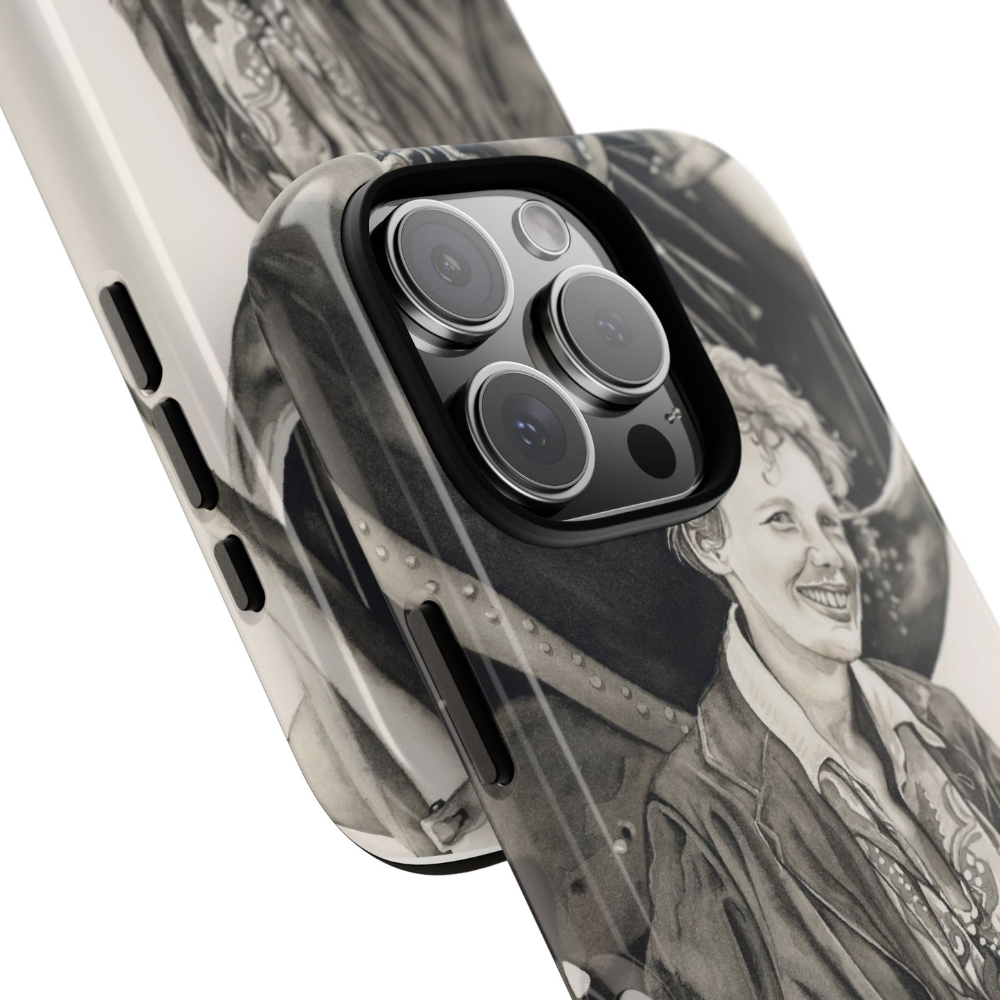 Adventure Spirit Phone Case with Vintage Pilot Design - Watercolor Art by Sarah Whyte