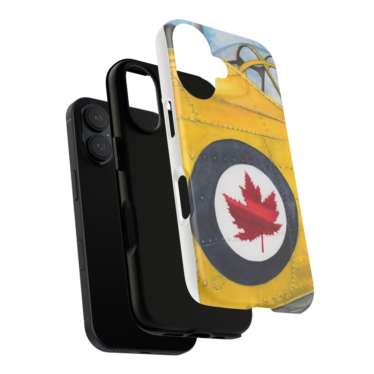 Canadian Vintage Airplane Phone Case - Tough Cases with Maple Leaf Design - Aviation Art Print