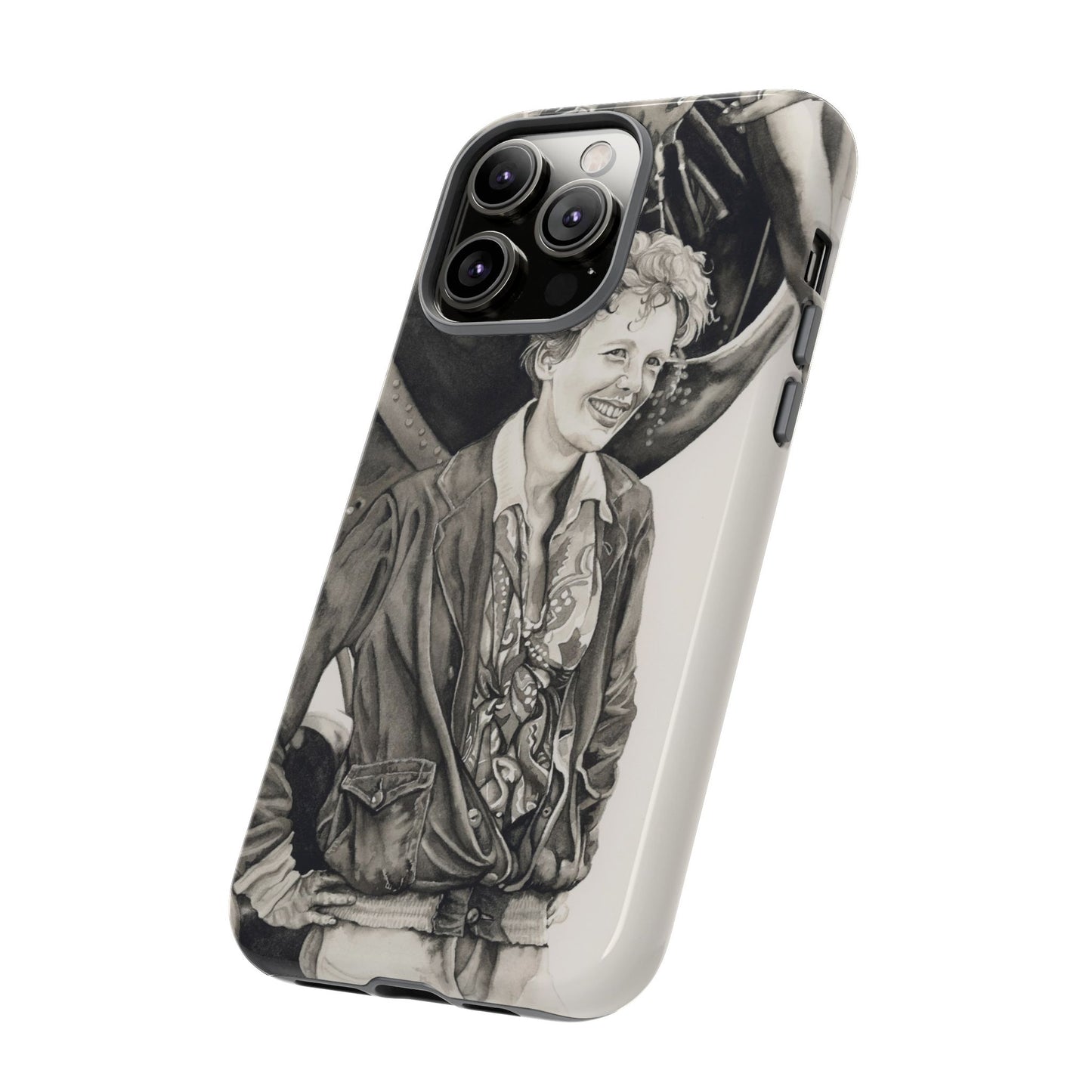 Adventure Spirit Phone Case with Vintage Pilot Design - Watercolor Art by Sarah Whyte