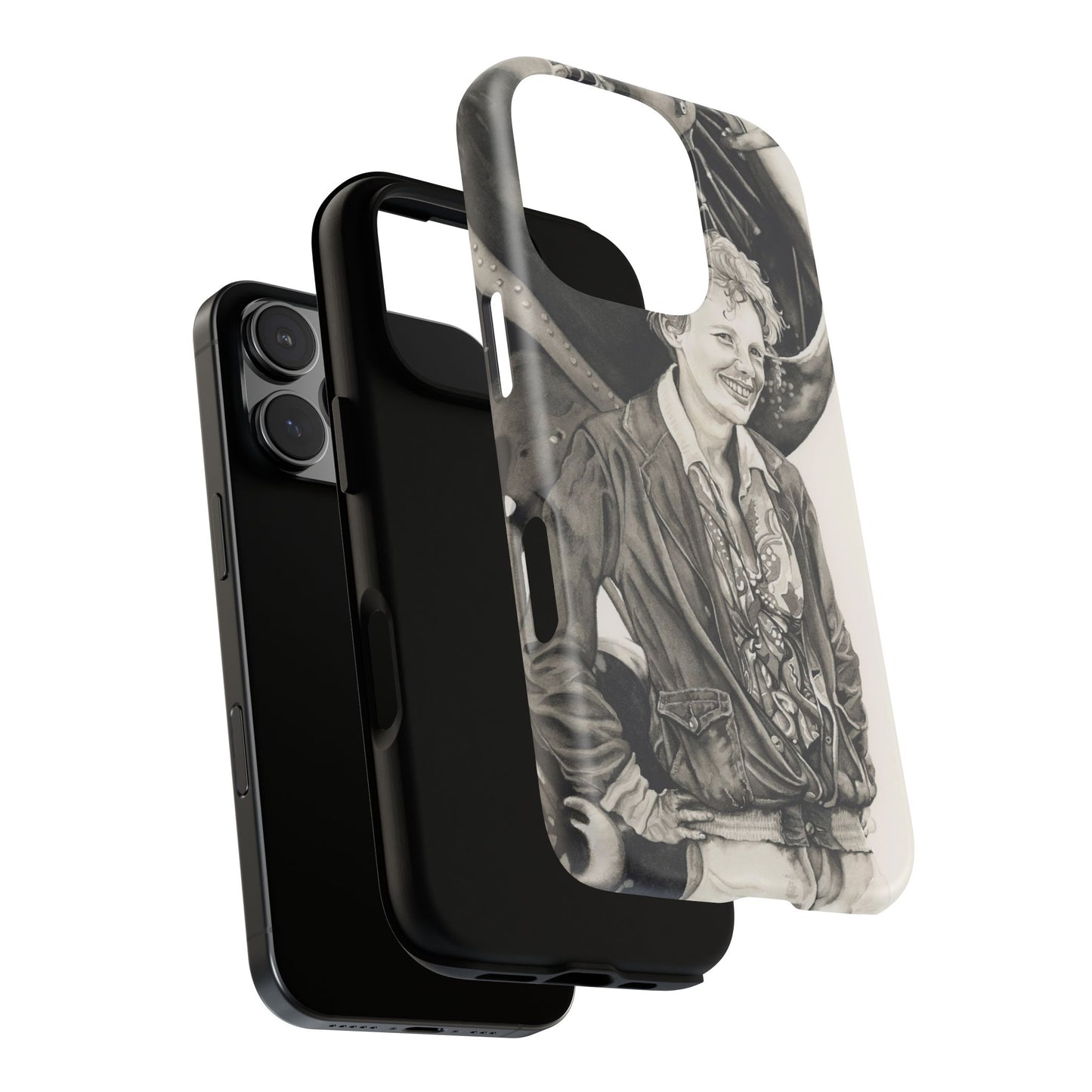 Adventure Spirit Phone Case with Vintage Pilot Design - Watercolor Art by Sarah Whyte