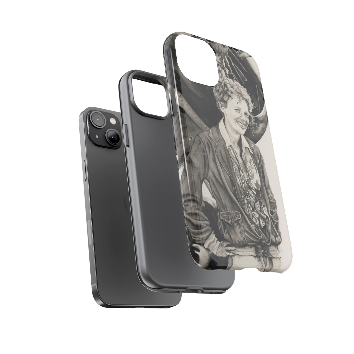 Adventure Spirit Phone Case with Vintage Pilot Design - Watercolor Art by Sarah Whyte