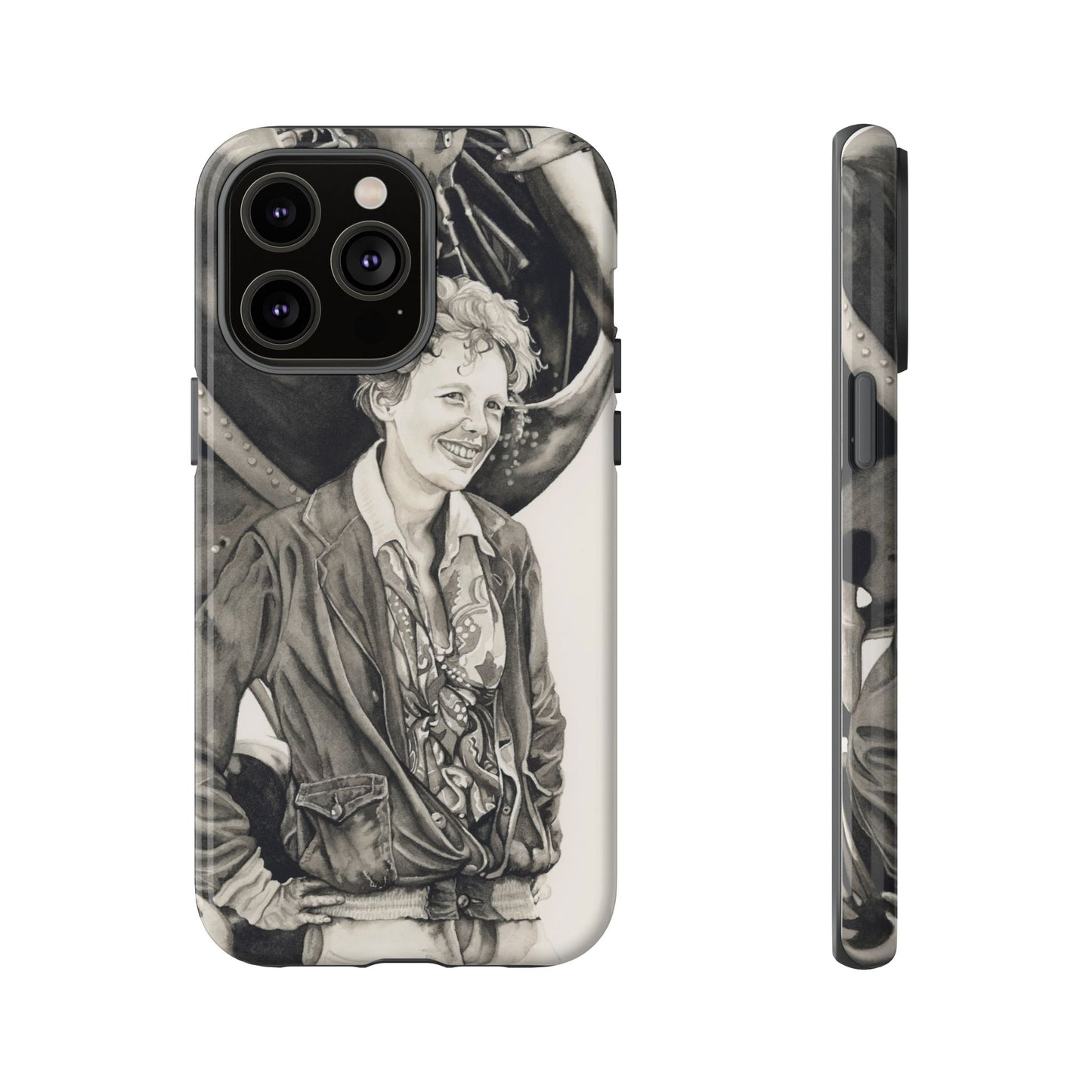 Adventure Spirit Phone Case with Vintage Pilot Design - Watercolor Art by Sarah Whyte