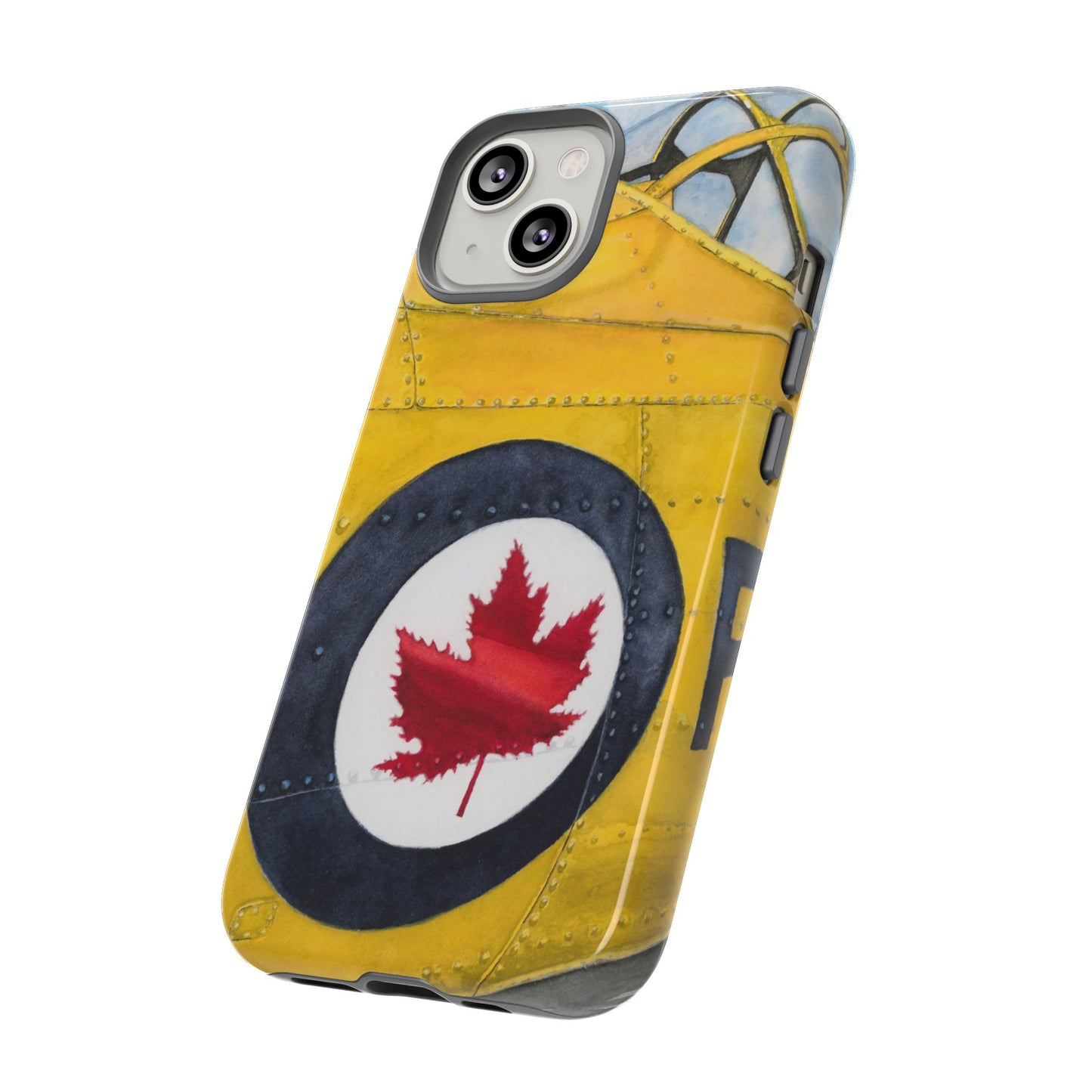 Canadian Vintage Airplane Phone Case - Tough Cases with Maple Leaf Design - Aviation Art Print