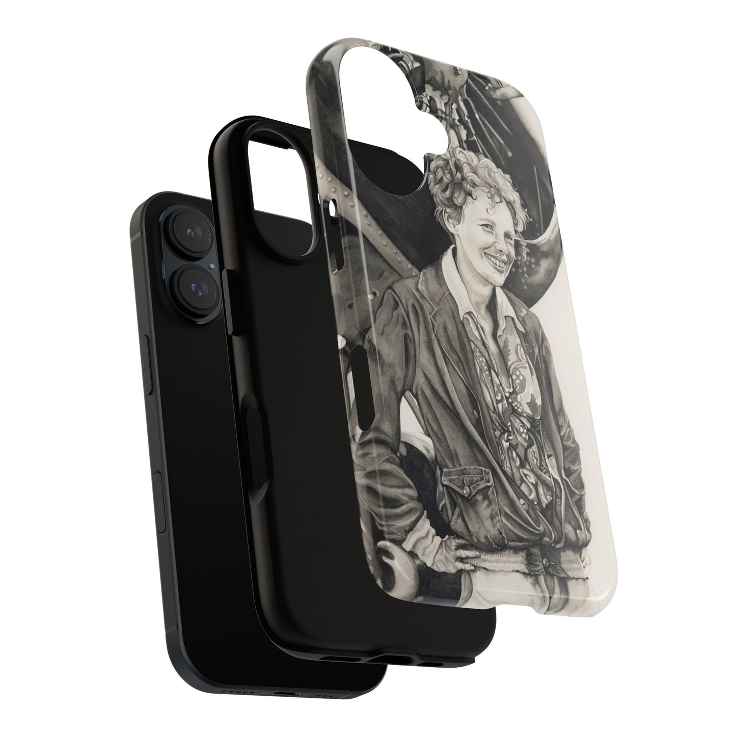 Adventure Spirit Phone Case with Vintage Pilot Design - Watercolor Art by Sarah Whyte