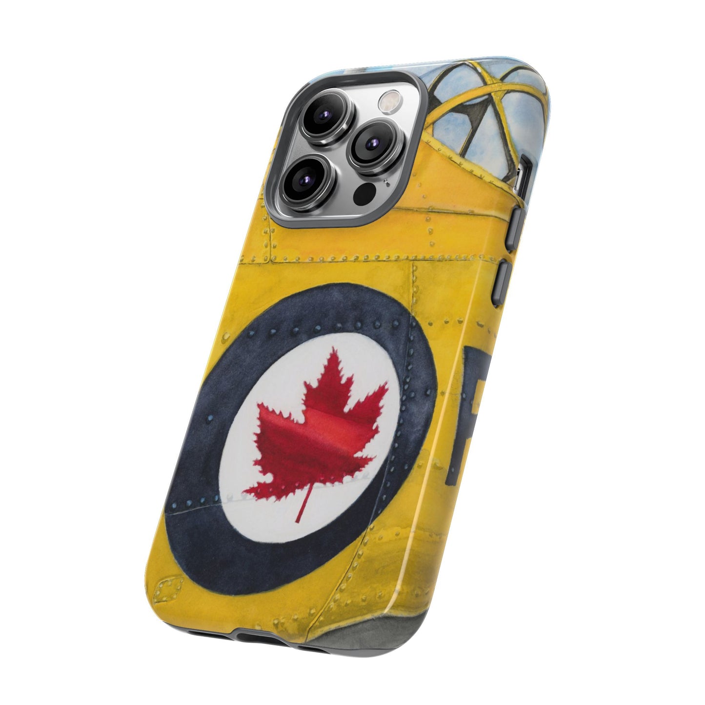 Canadian Vintage Airplane Phone Case - Tough Cases with Maple Leaf Design - Aviation Art Print