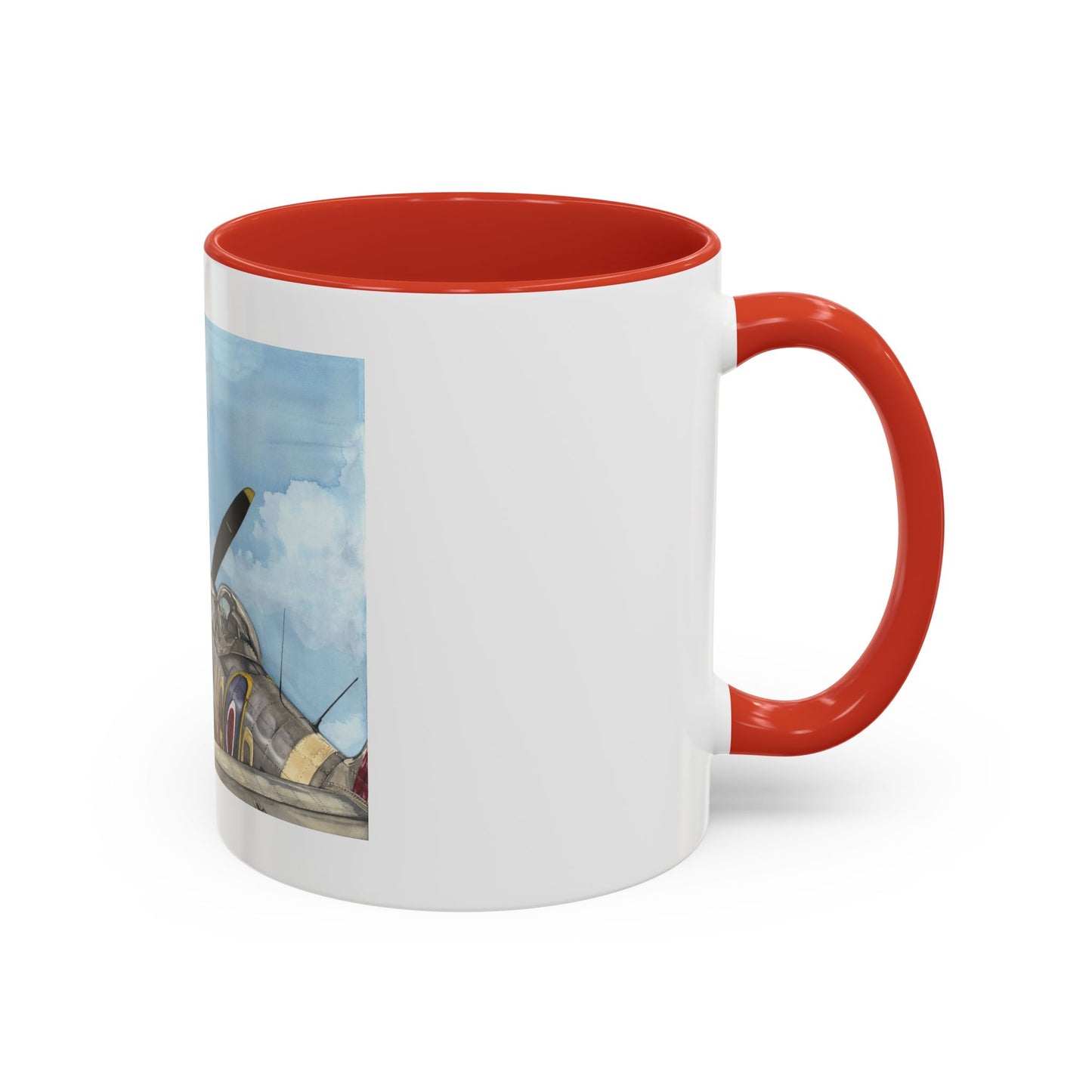 Vintage Airplane Accent Coffee Mug - 11oz & 15oz - Aviation Art Print