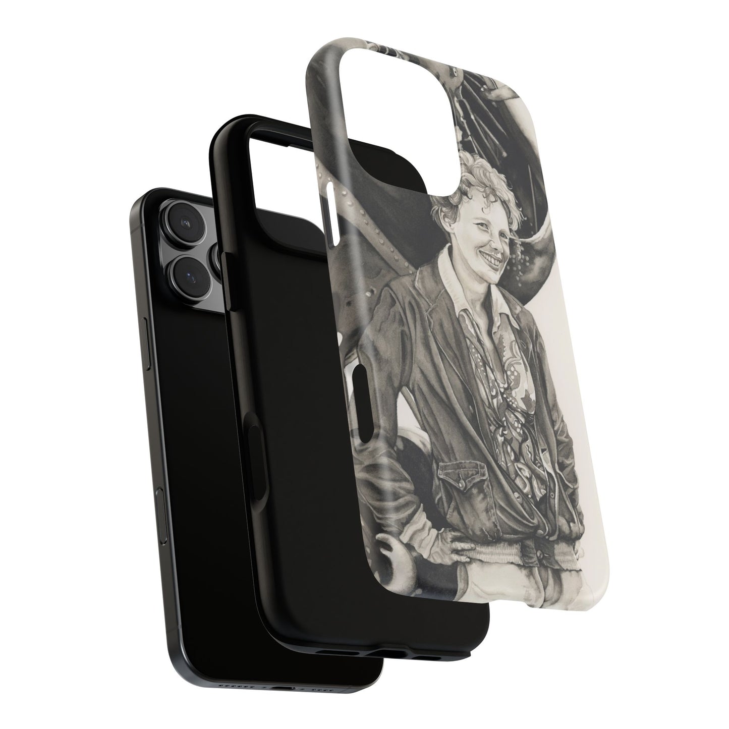 Adventure Spirit Phone Case with Vintage Pilot Design - Watercolor Art by Sarah Whyte
