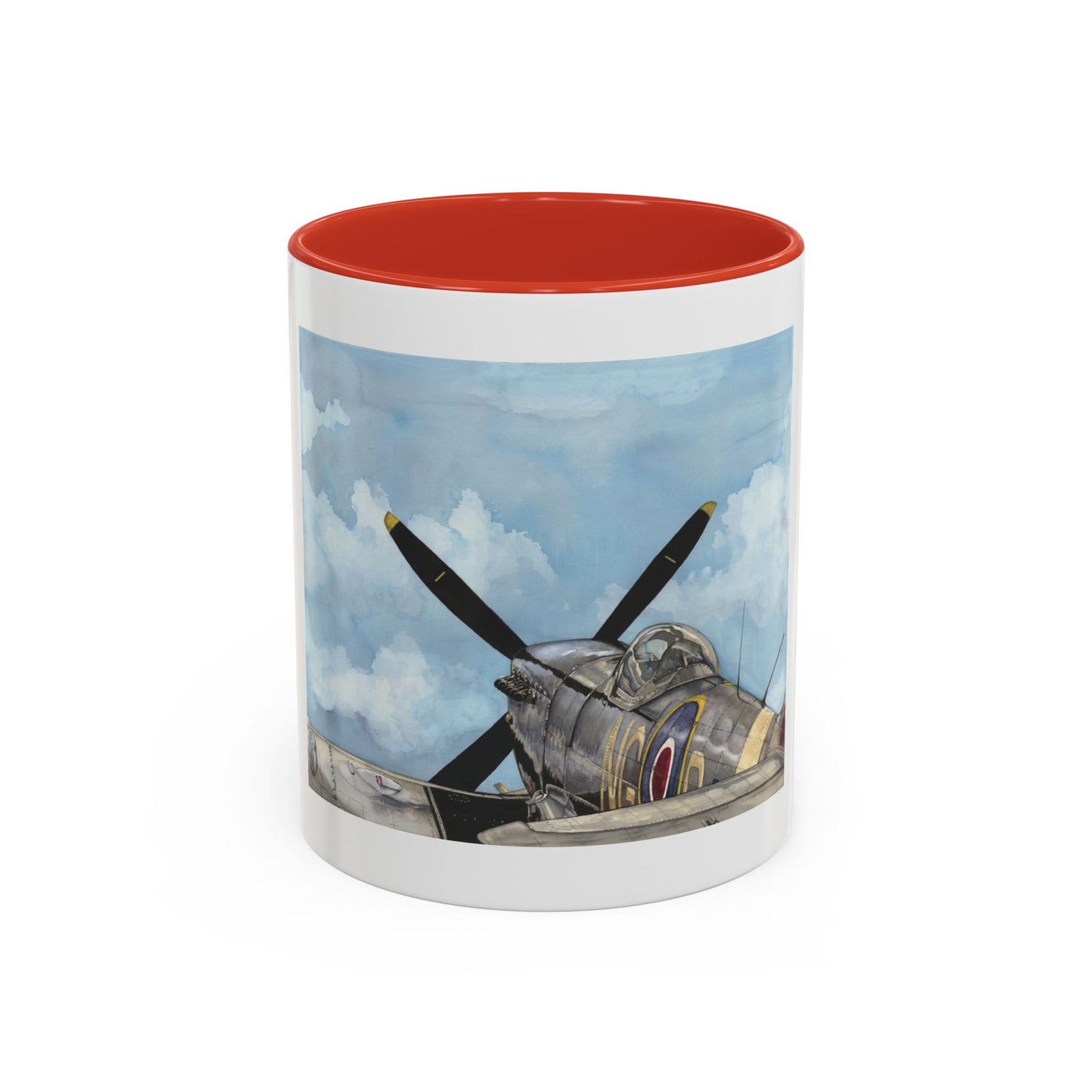 Vintage Airplane Accent Coffee Mug - 11oz & 15oz - Aviation Art Print
