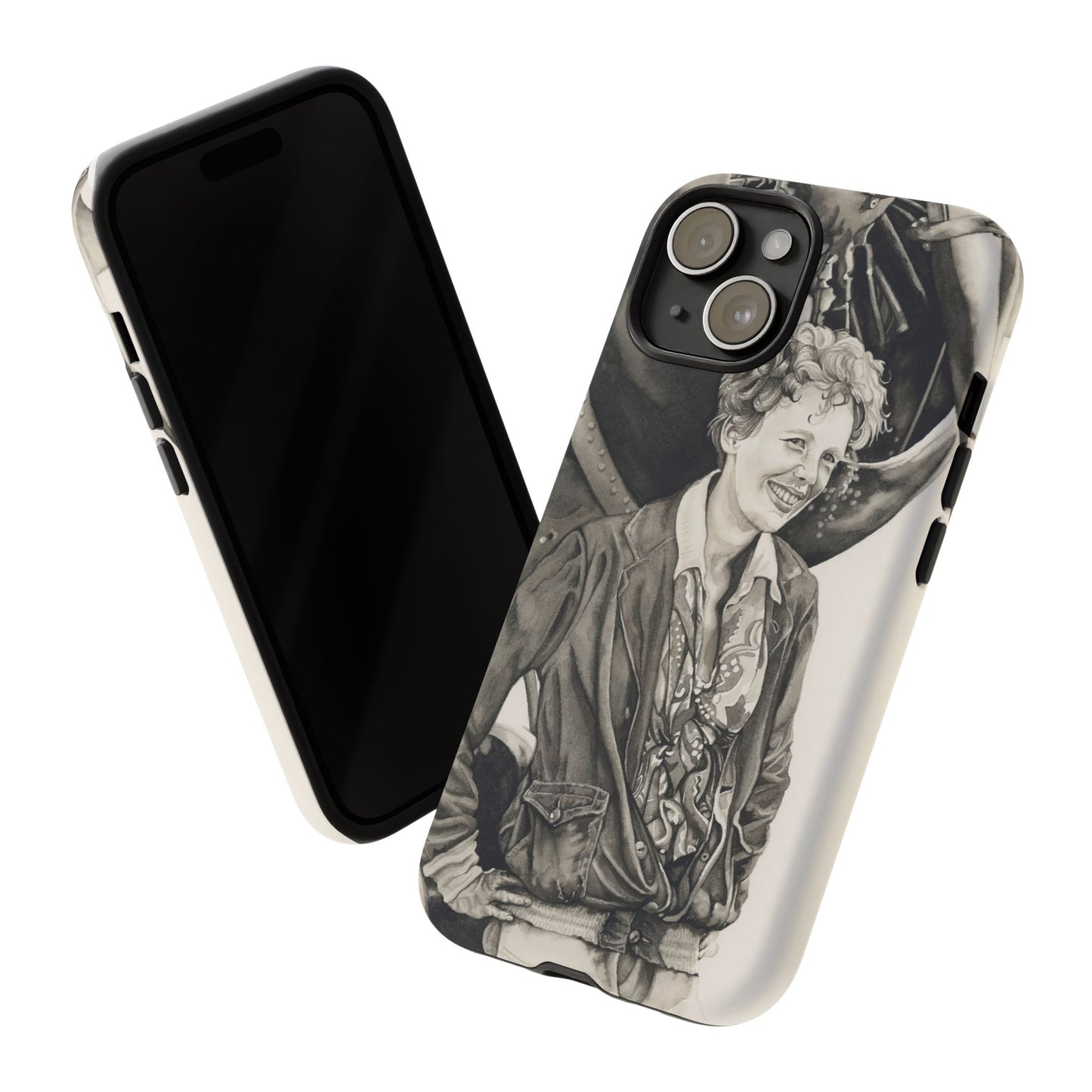 Adventure Spirit Phone Case with Vintage Pilot Design - Watercolor Art by Sarah Whyte