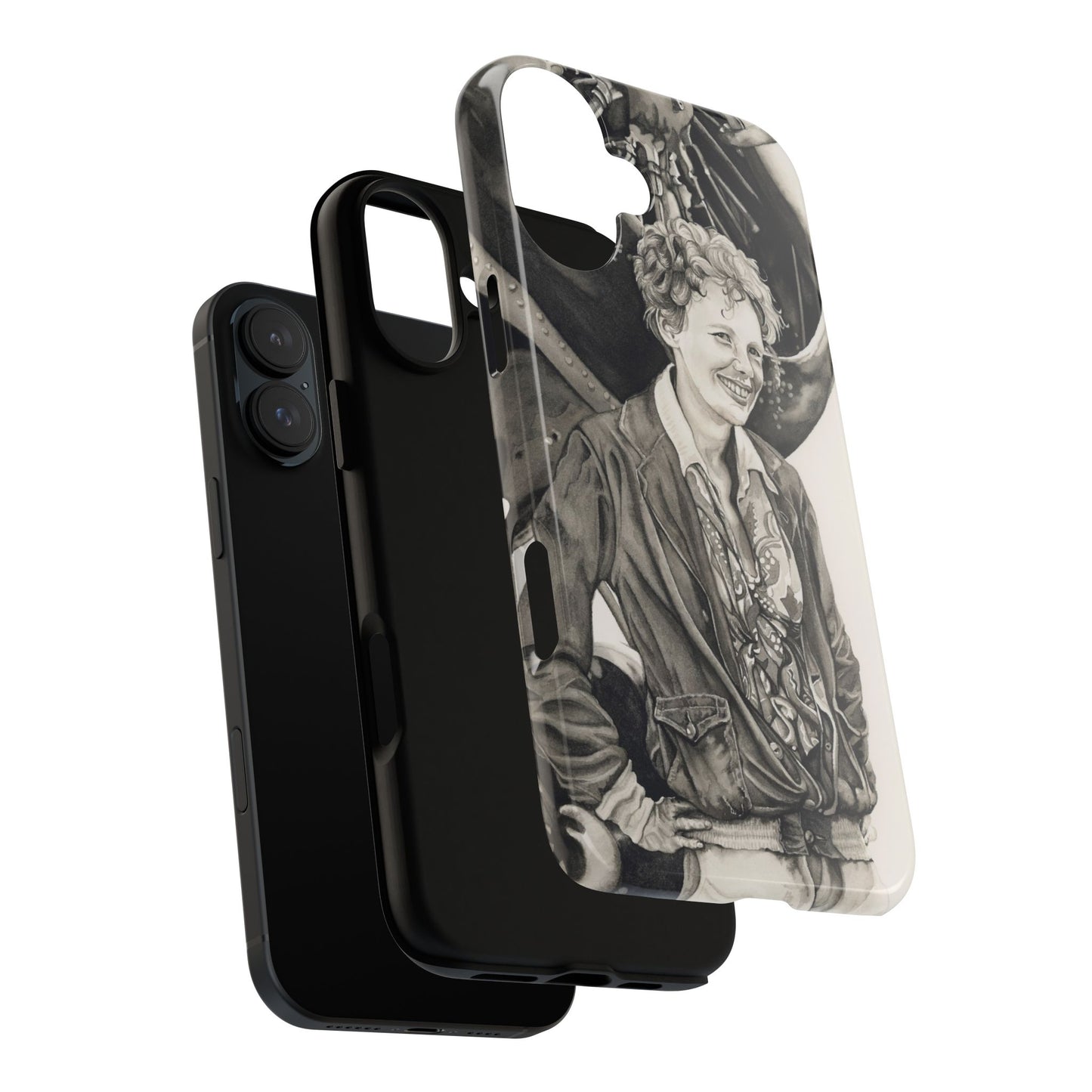 Adventure Spirit Phone Case with Vintage Pilot Design - Watercolor Art by Sarah Whyte