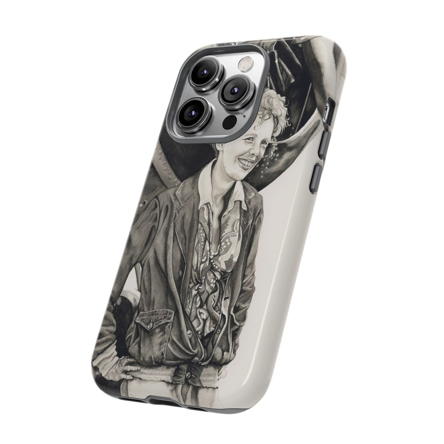 Adventure Spirit Phone Case with Vintage Pilot Design - Watercolor Art by Sarah Whyte