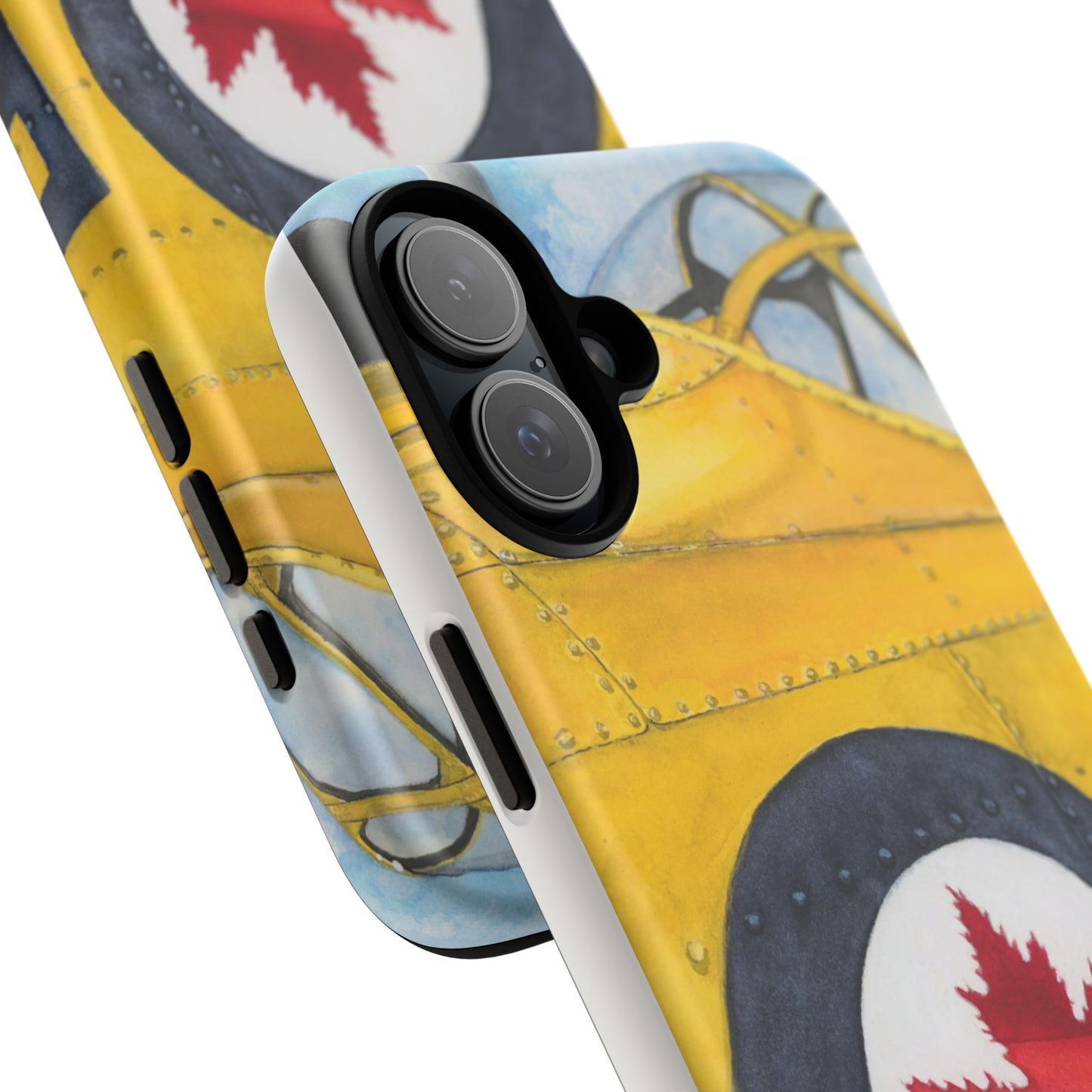 Canadian Vintage Airplane Phone Case - Tough Cases with Maple Leaf Design - Aviation Art Print