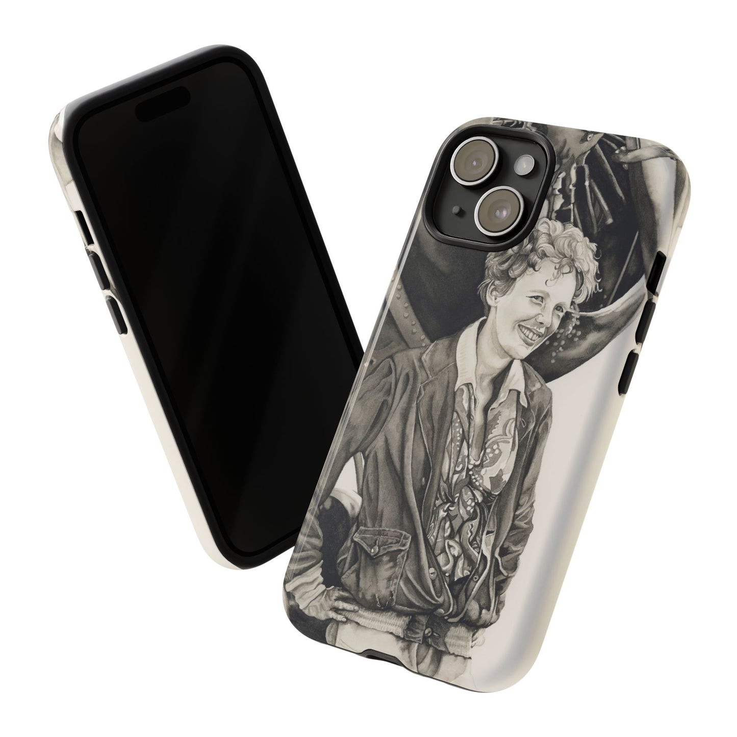 Adventure Spirit Phone Case with Vintage Pilot Design - Watercolor Art by Sarah Whyte