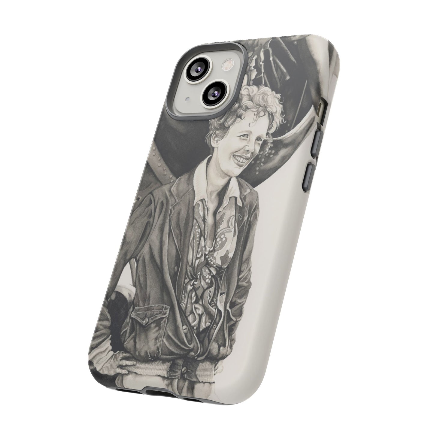 Adventure Spirit Phone Case with Vintage Pilot Design - Watercolor Art by Sarah Whyte