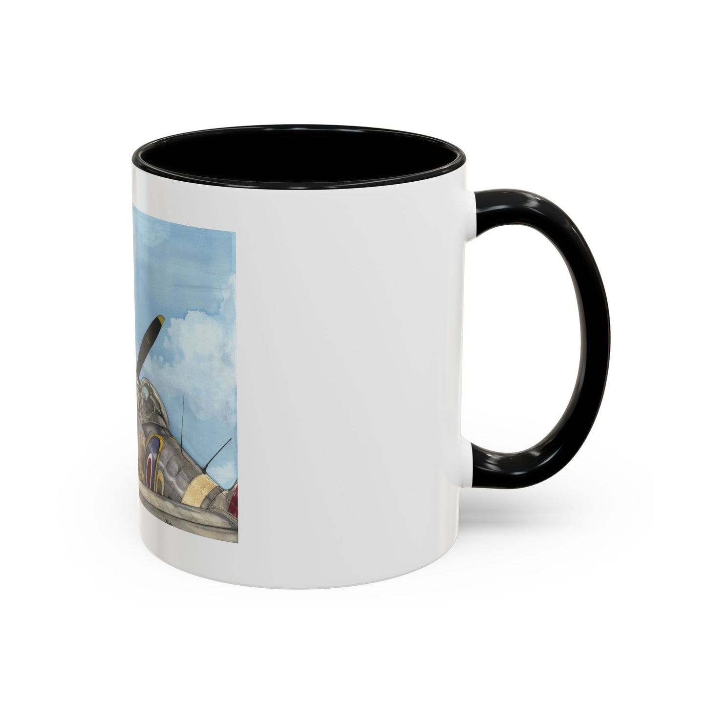 Vintage Airplane Accent Coffee Mug - 11oz & 15oz - Aviation Art Print