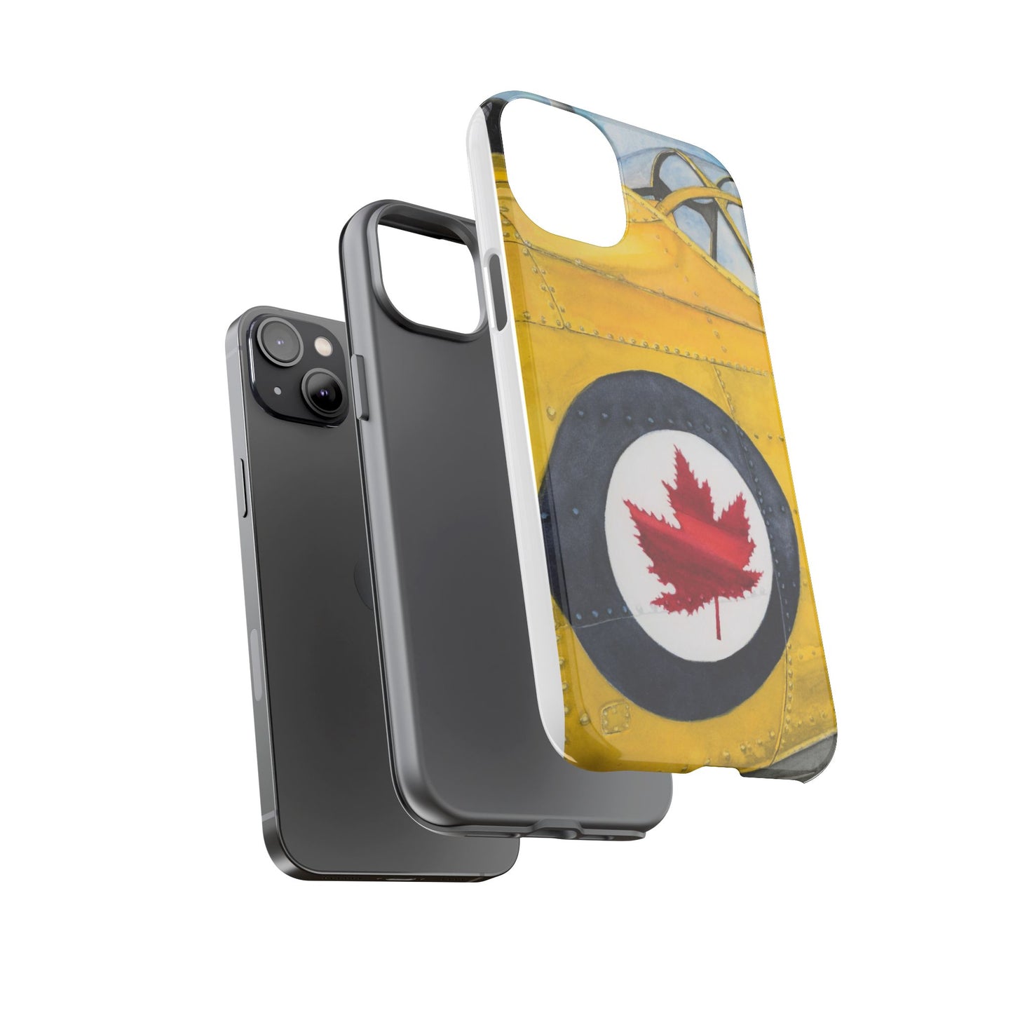 Canadian Vintage Airplane Phone Case - Tough Cases with Maple Leaf Design - Aviation Art Print