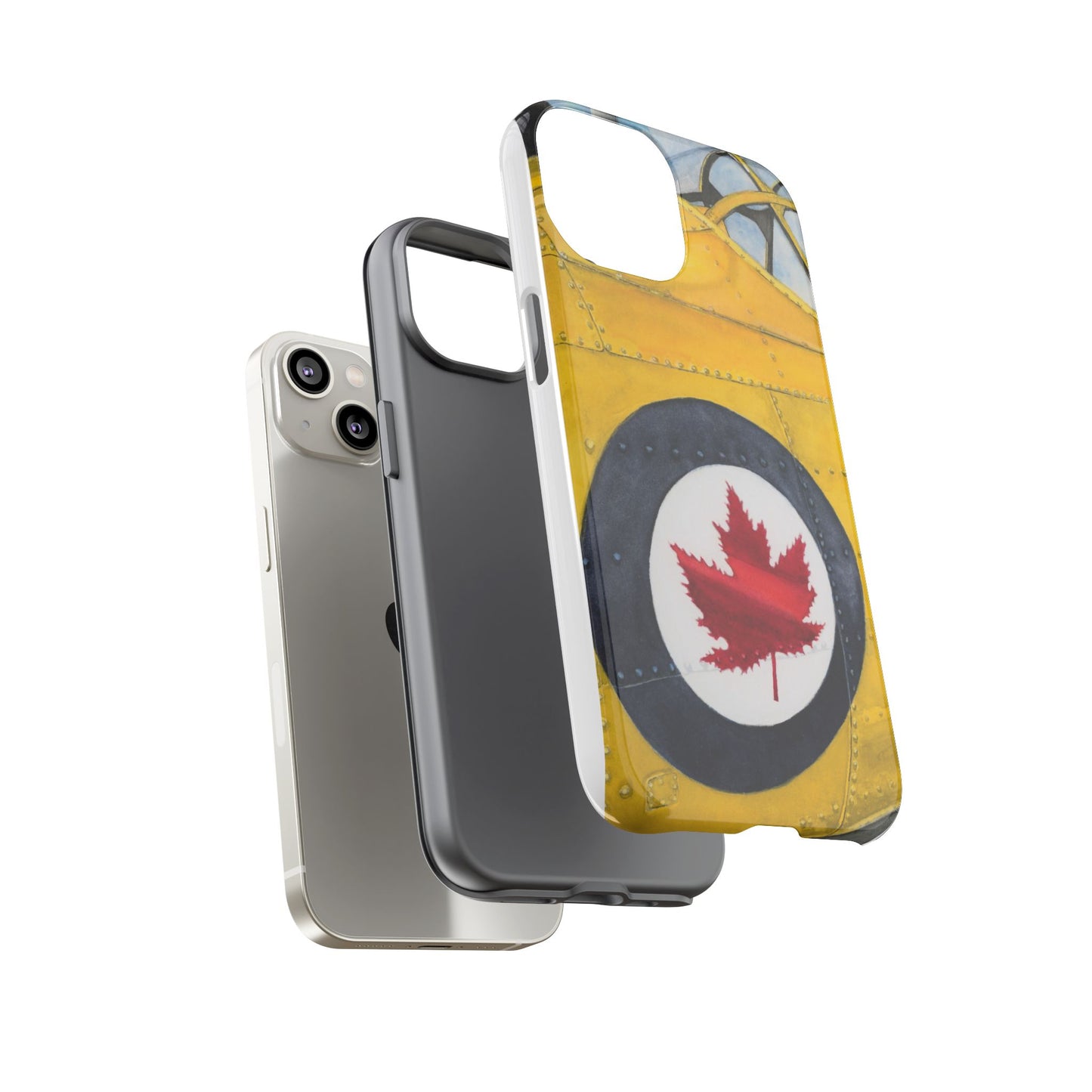 Canadian Vintage Airplane Phone Case - Tough Cases with Maple Leaf Design - Aviation Art Print
