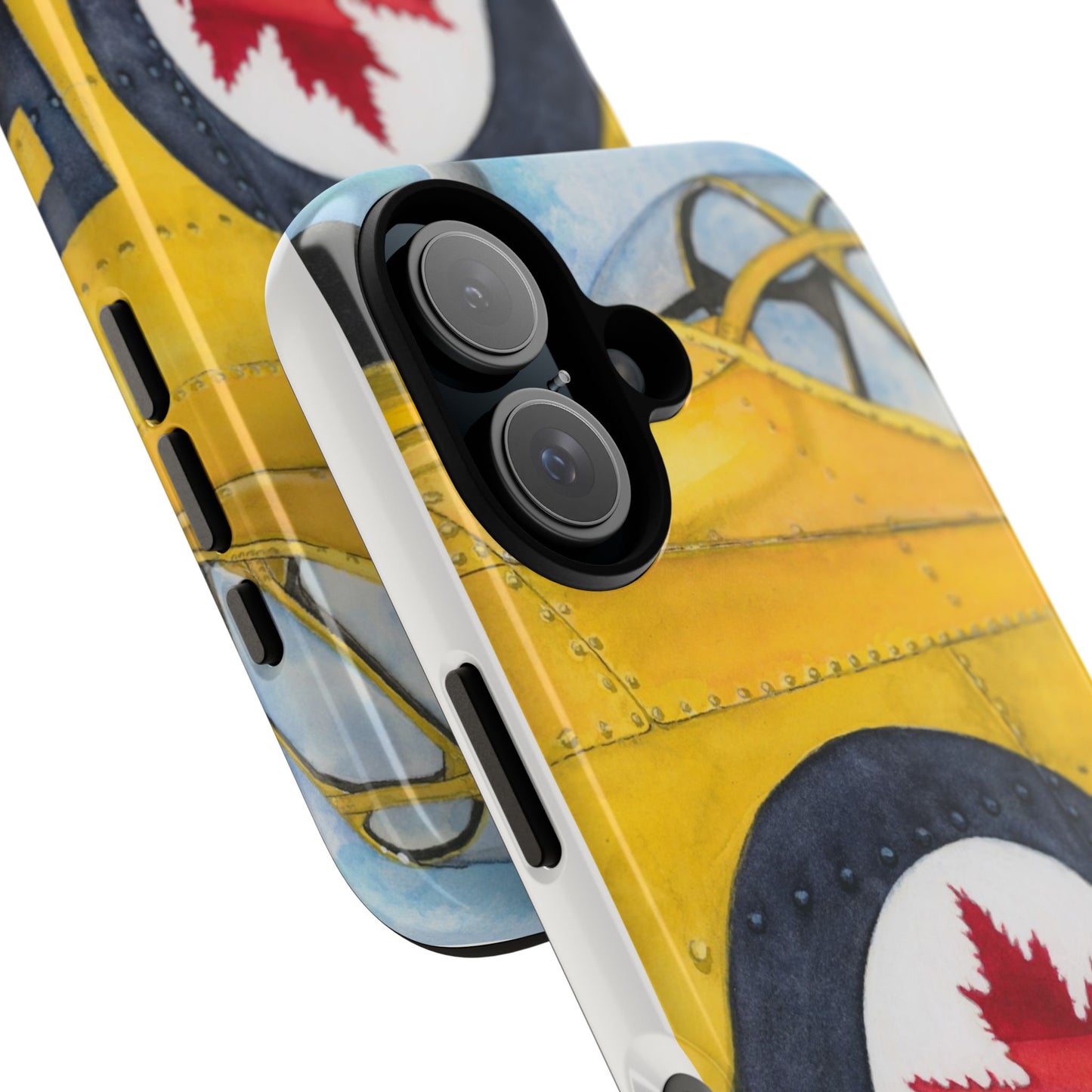 Canadian Vintage Airplane Phone Case - Tough Cases with Maple Leaf Design - Aviation Art Print