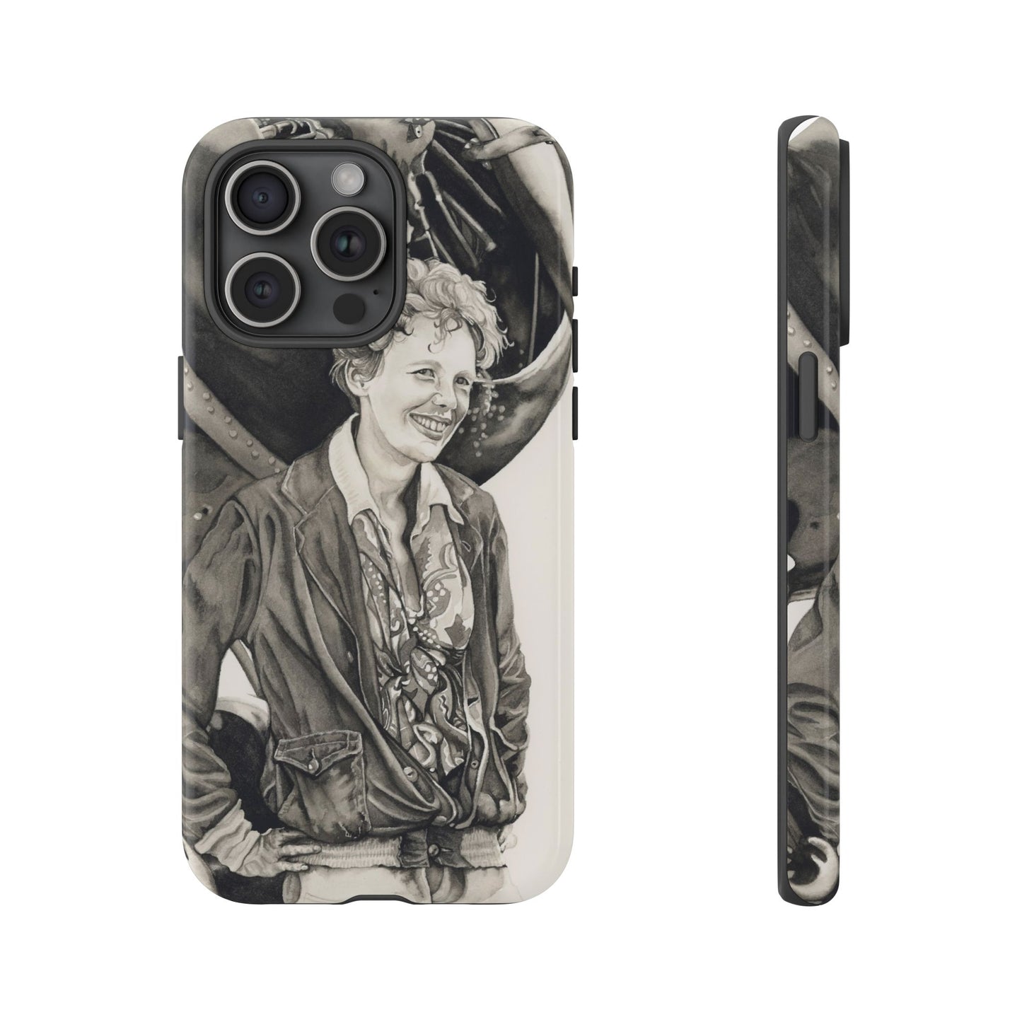 Adventure Spirit Phone Case with Vintage Pilot Design - Watercolor Art by Sarah Whyte